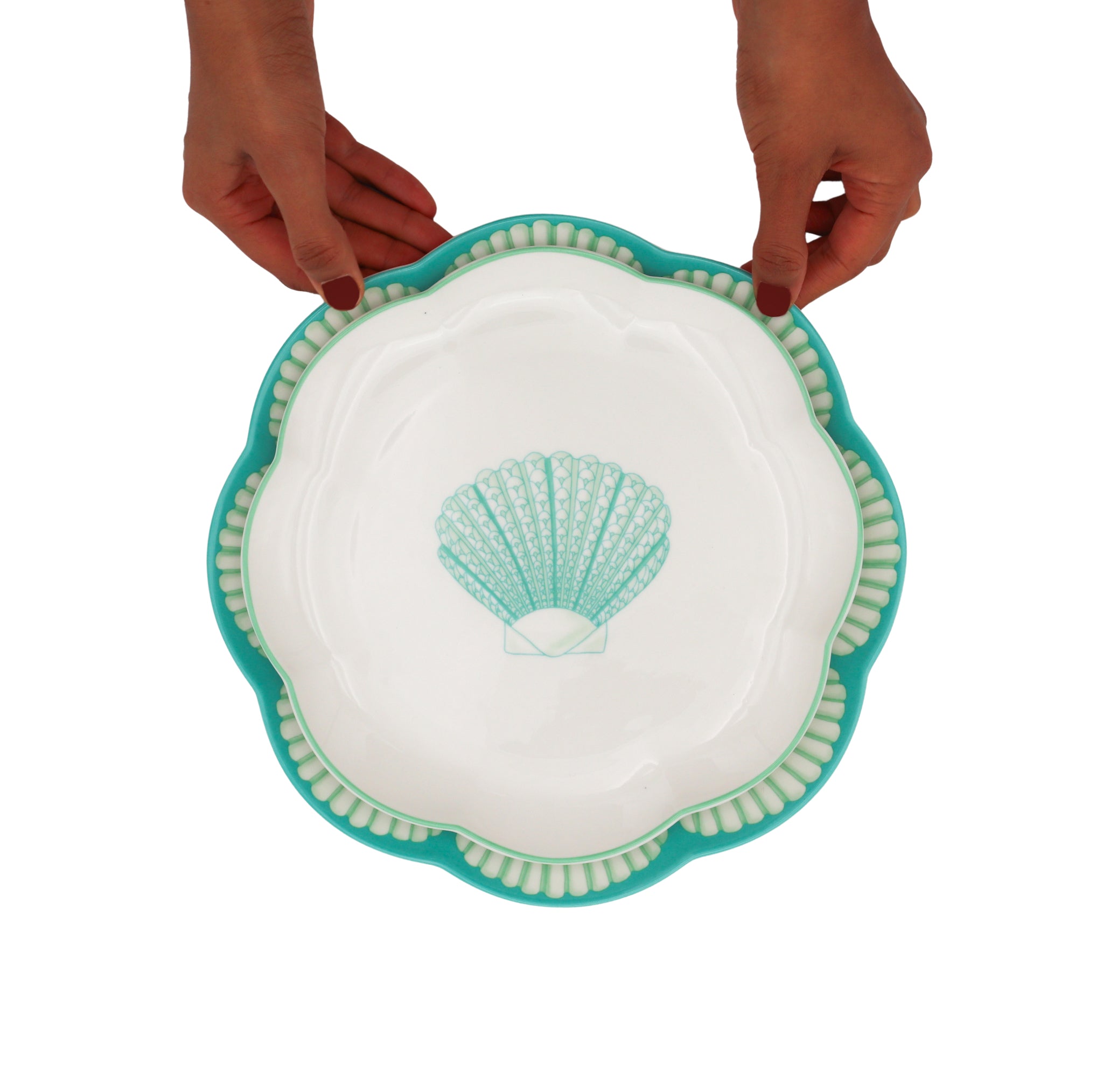 Balearic Blu Dinner Plate - Set of 4 (+1 Bonus Plate) by Ro'Table - product image 6 for Resin Society