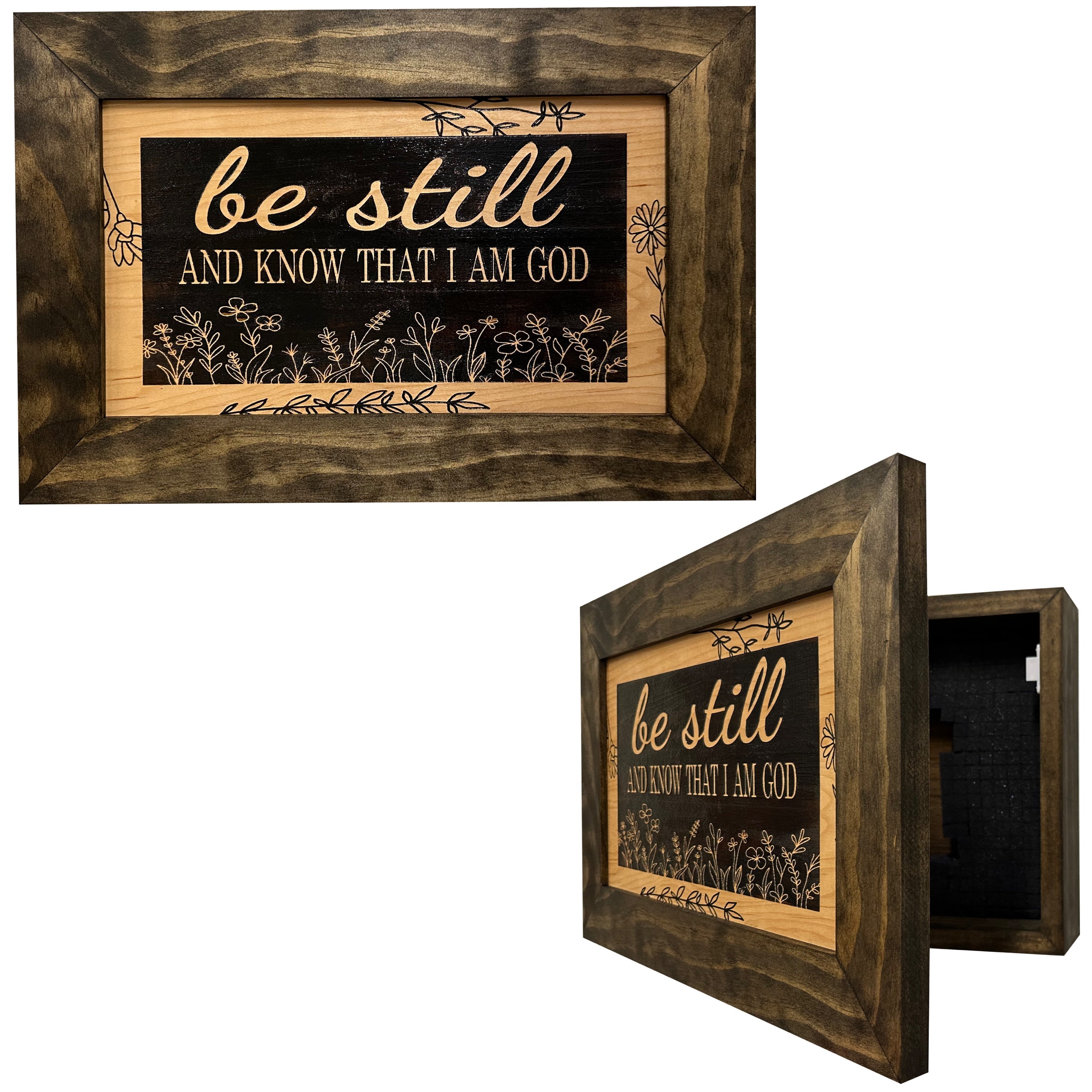 Bible Verse Decorative & Secure Wall-Mounted Gun Cabinet by Bellewood Designs - main product image for Resin Society
