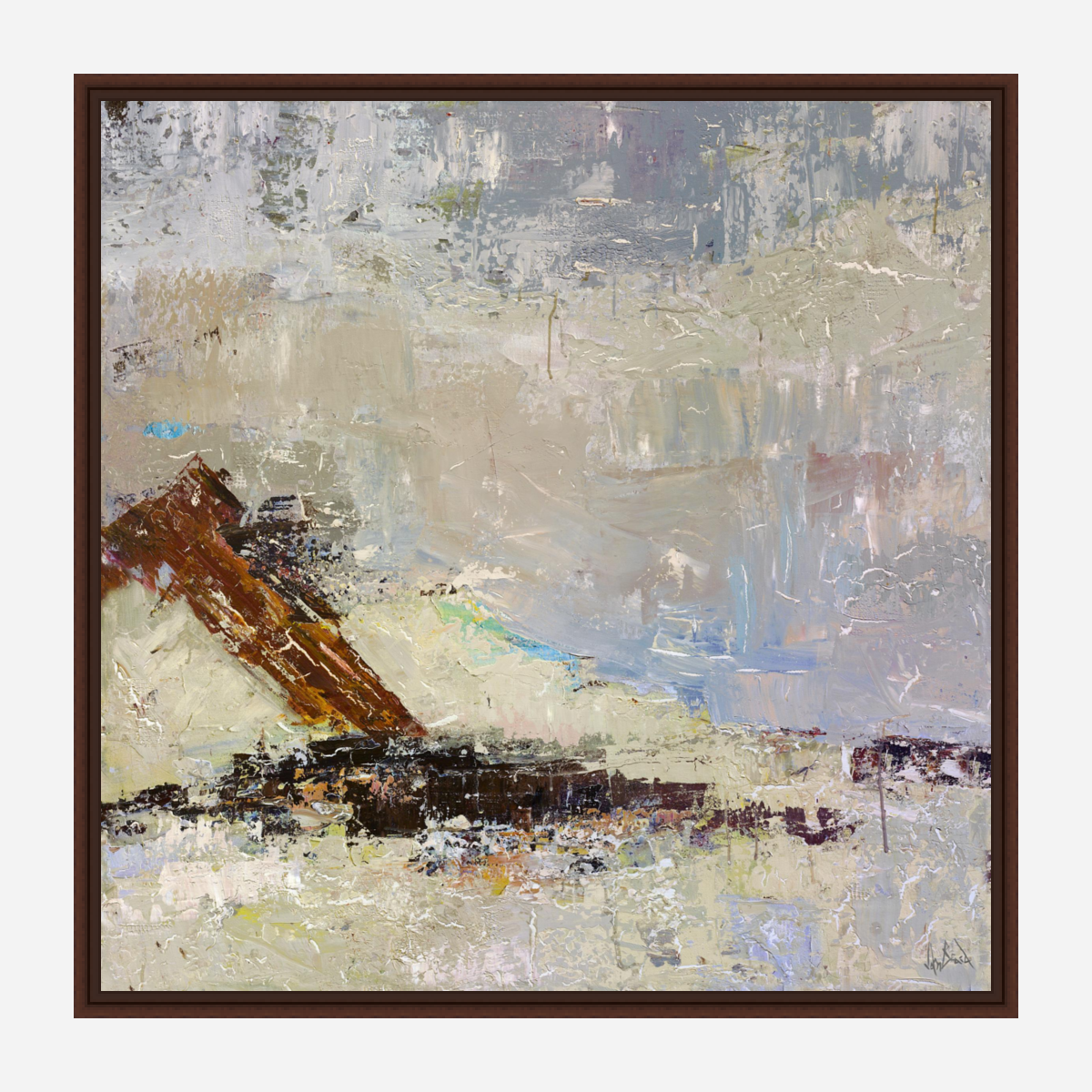 Beach Chair Artist Enhanced Canvas Print by John Beard Collection - product image 7 for Resin Society