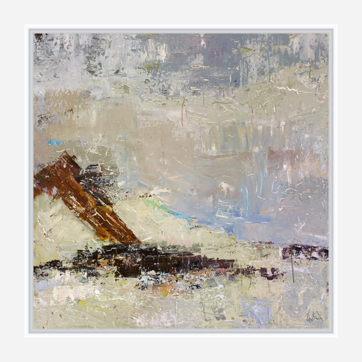 Beach Chair Artist Enhanced Canvas Print by John Beard Collection - product image 6 for Resin Society