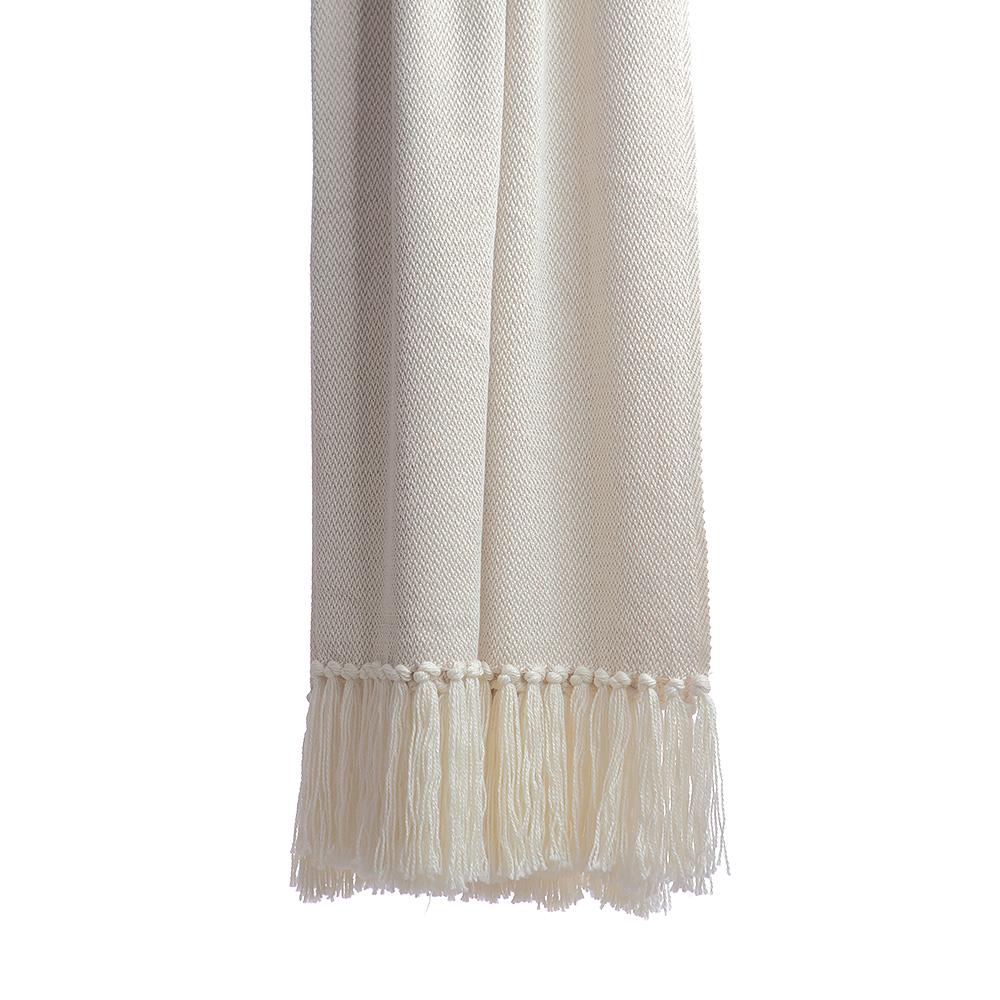Melange Ivory Luxury Throw Blanket by Homelosophy