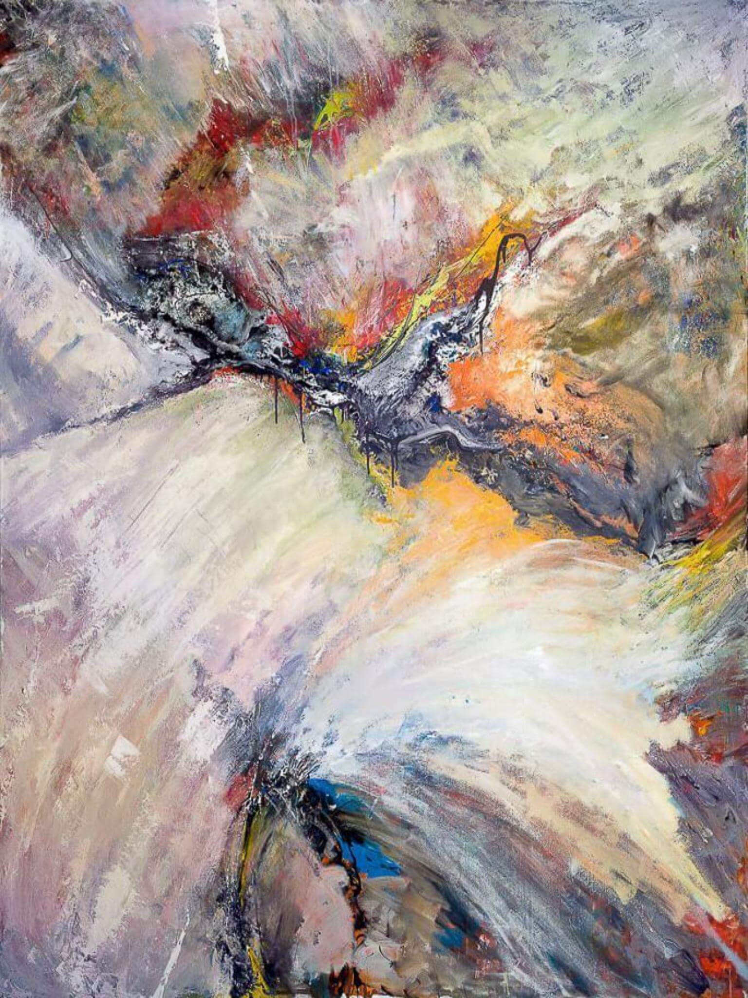 Bird in Flight artist enhanced canvas print 30x40 gallery wrap showing abstract image of bird in motion on gallery wrapped canvas