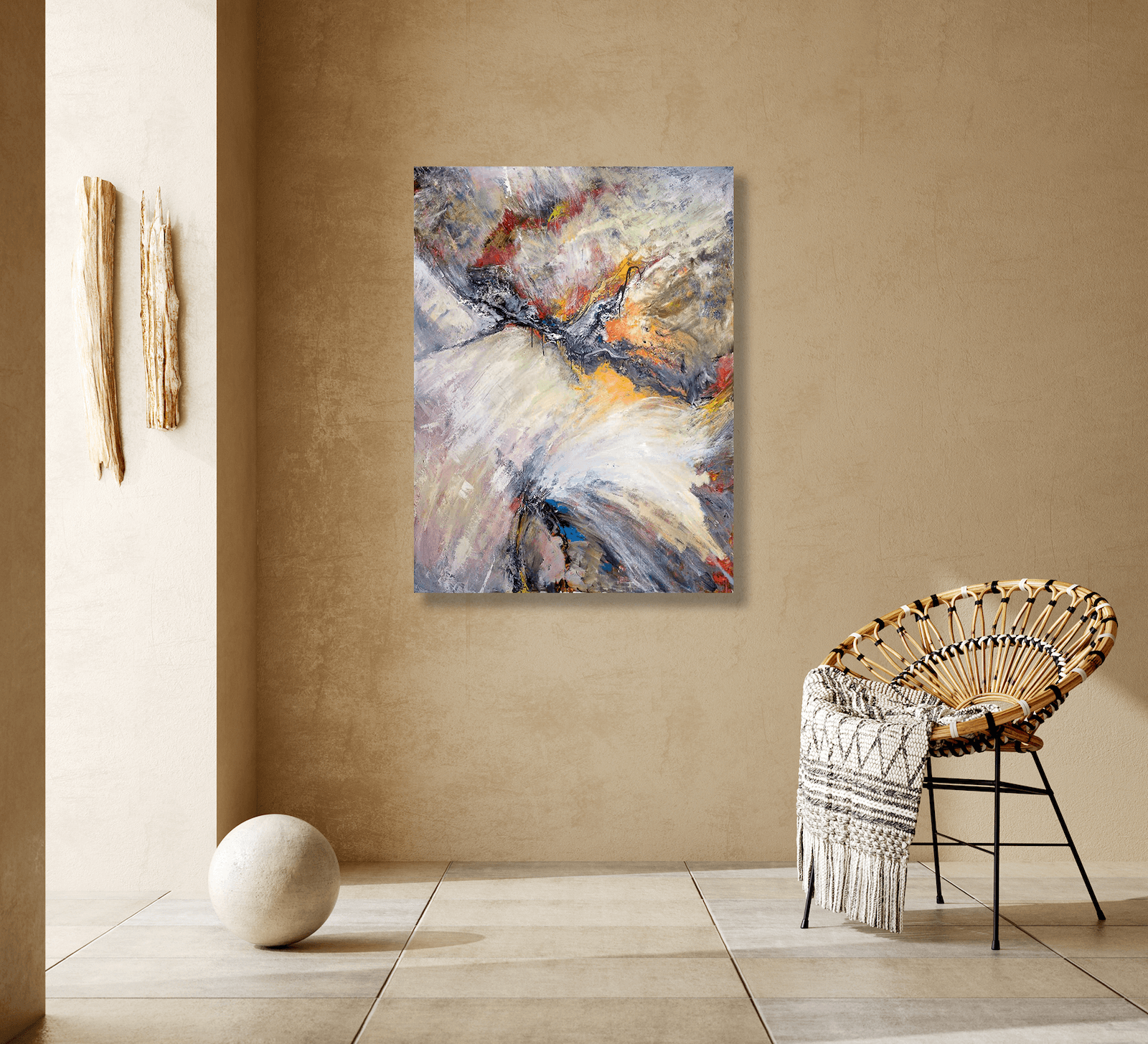 Bird in Flight Artist Enhanced Canvas Print (30x40GW)