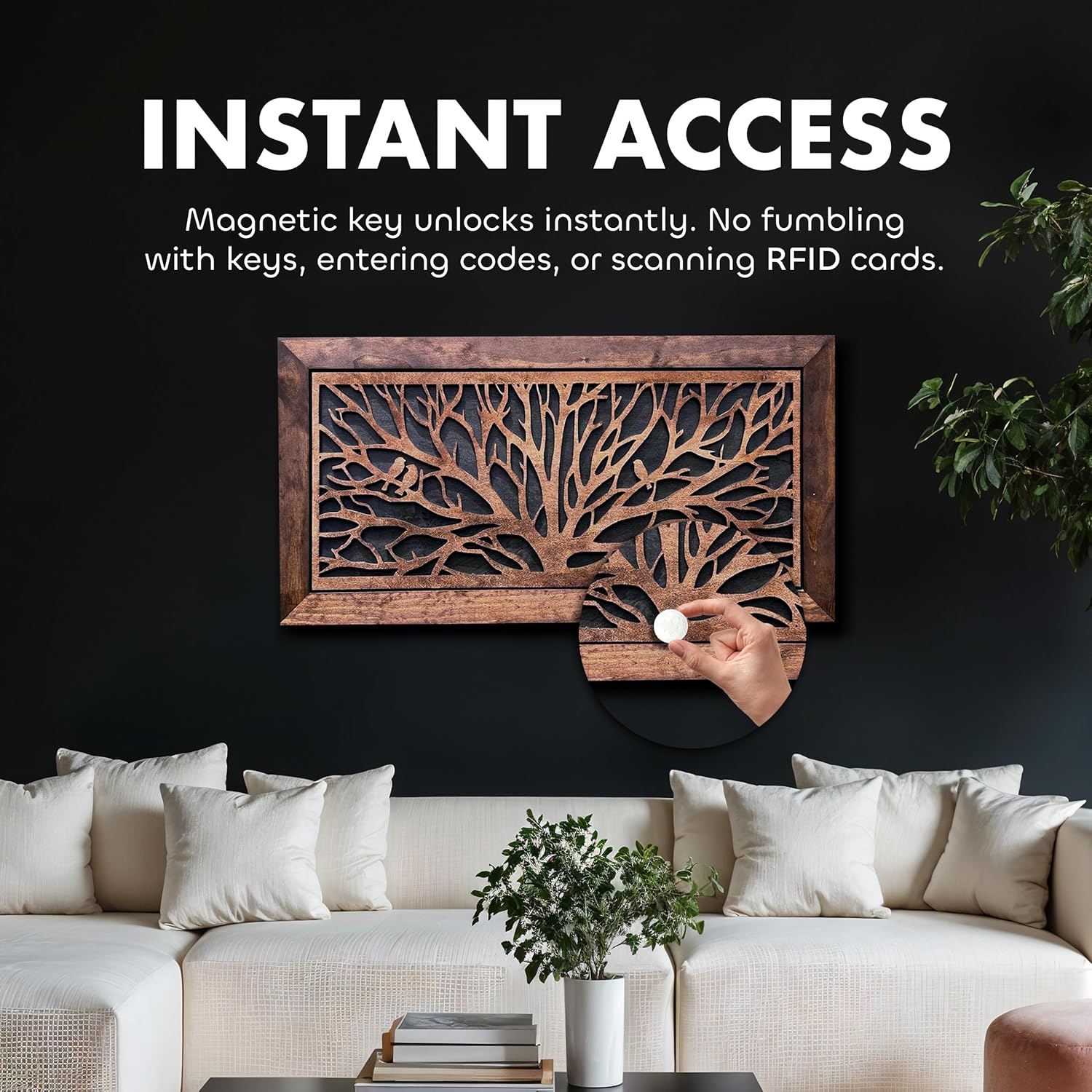 Birds in a Tree Large Gun Concealment Decor by Bellewood Designs - product image 2 for Resin Society