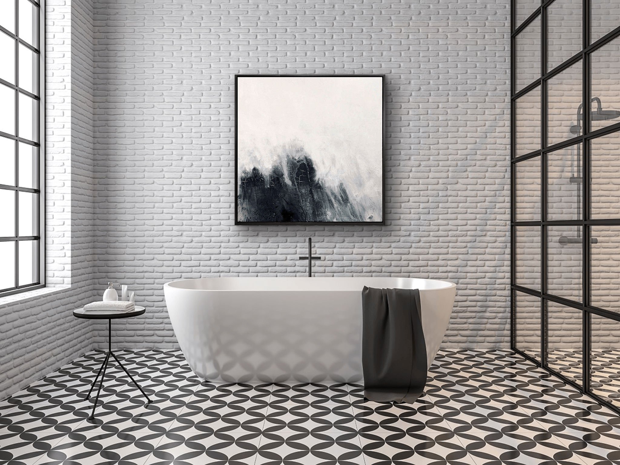 Black and Gray I Artist Enhanced Canvas Print by John Beard Collection - product image 2 for Resin Society