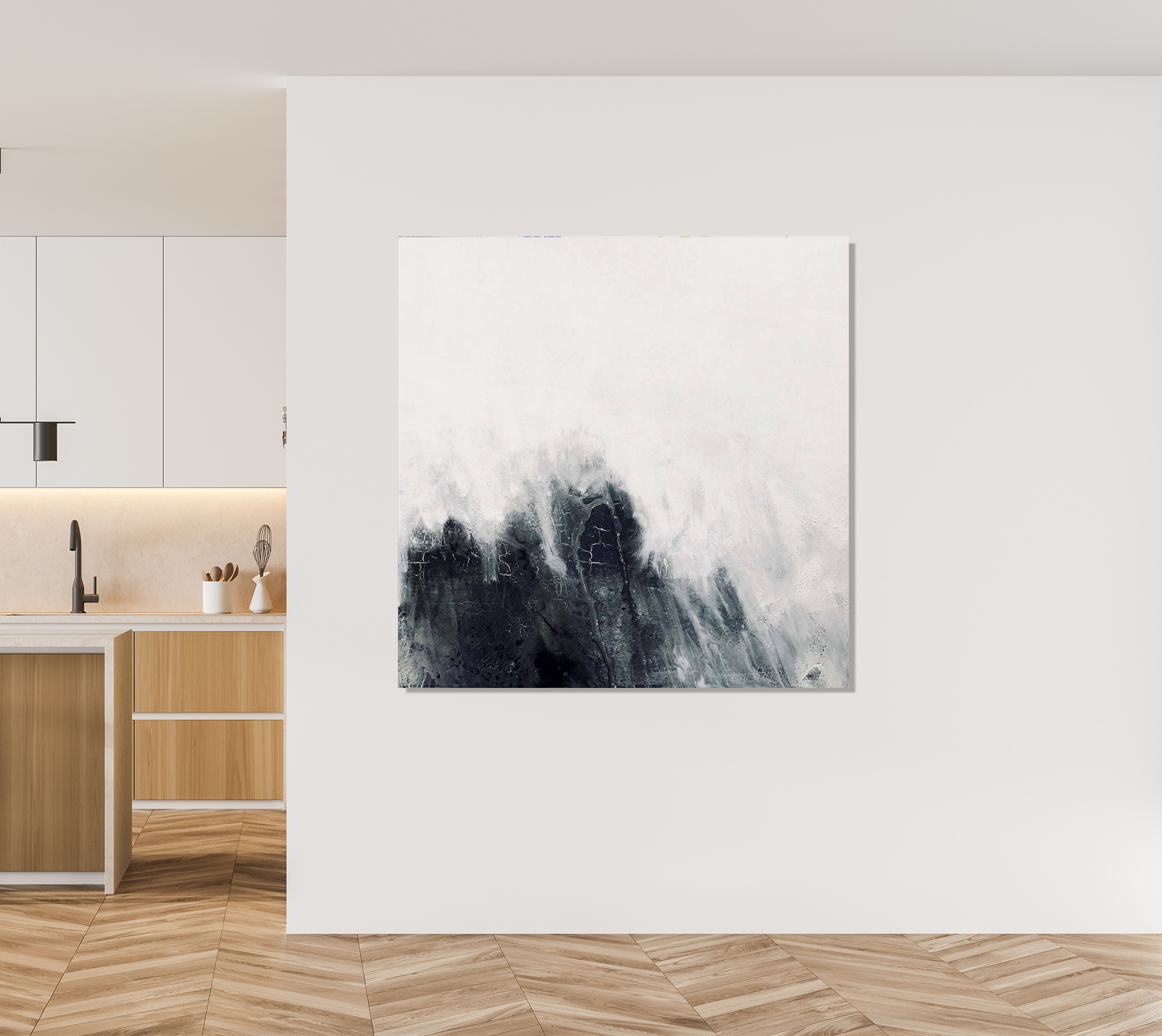 Black and Gray I Artist Enhanced Canvas Print by John Beard Collection - product image 3 for Resin Society