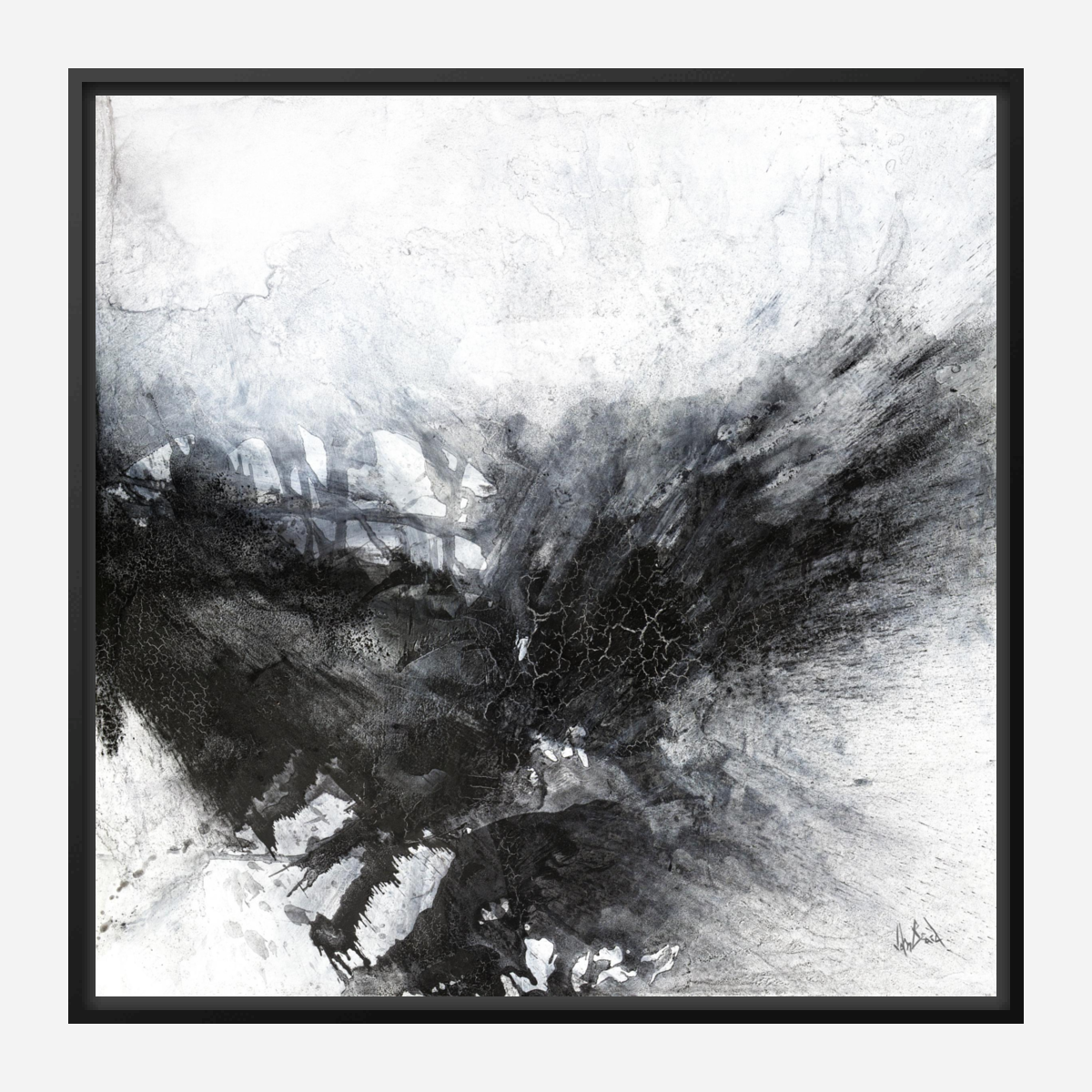 Black and Gray III Artist Enhanced Canvas Print by John Beard Collection - product image 5 for Resin Society