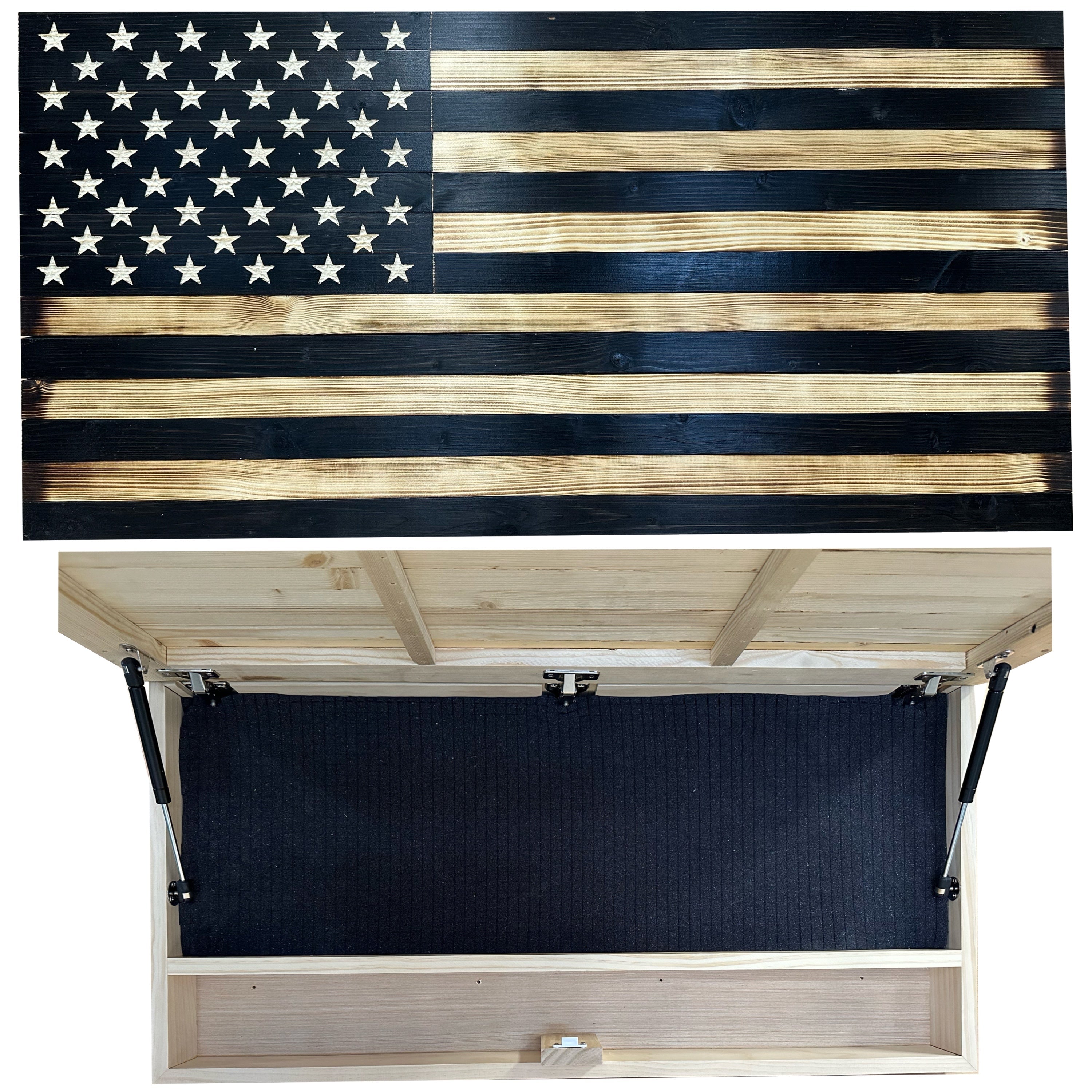 Large American Flag Gun Safe by Bellewood Designs - main product image for Resin Society