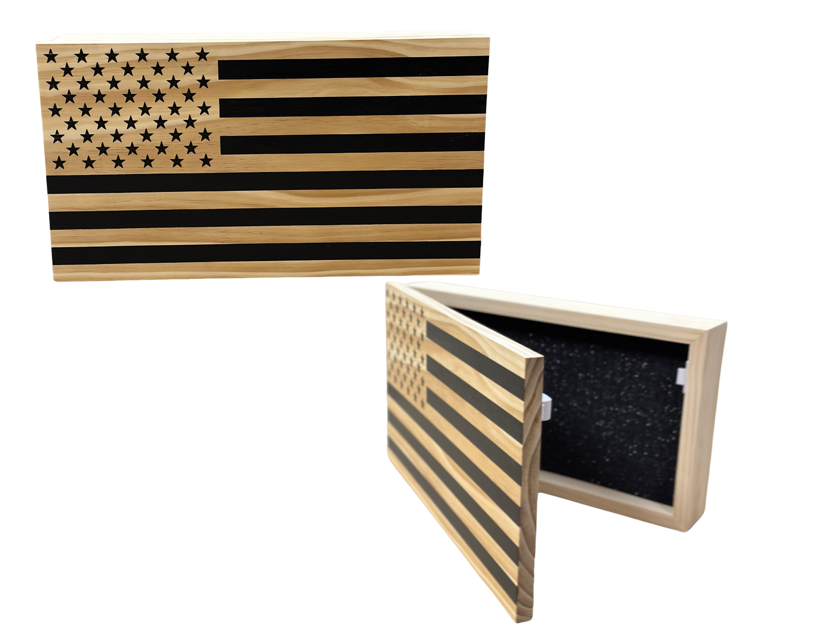 Opposite Inverted Flag (Black) Gun Safe by Bellewood Designs - main product image for Resin Society
