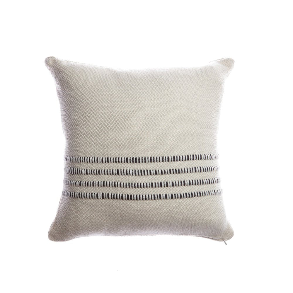 Merino Wool Striped Throw Pillow by Homelosophy