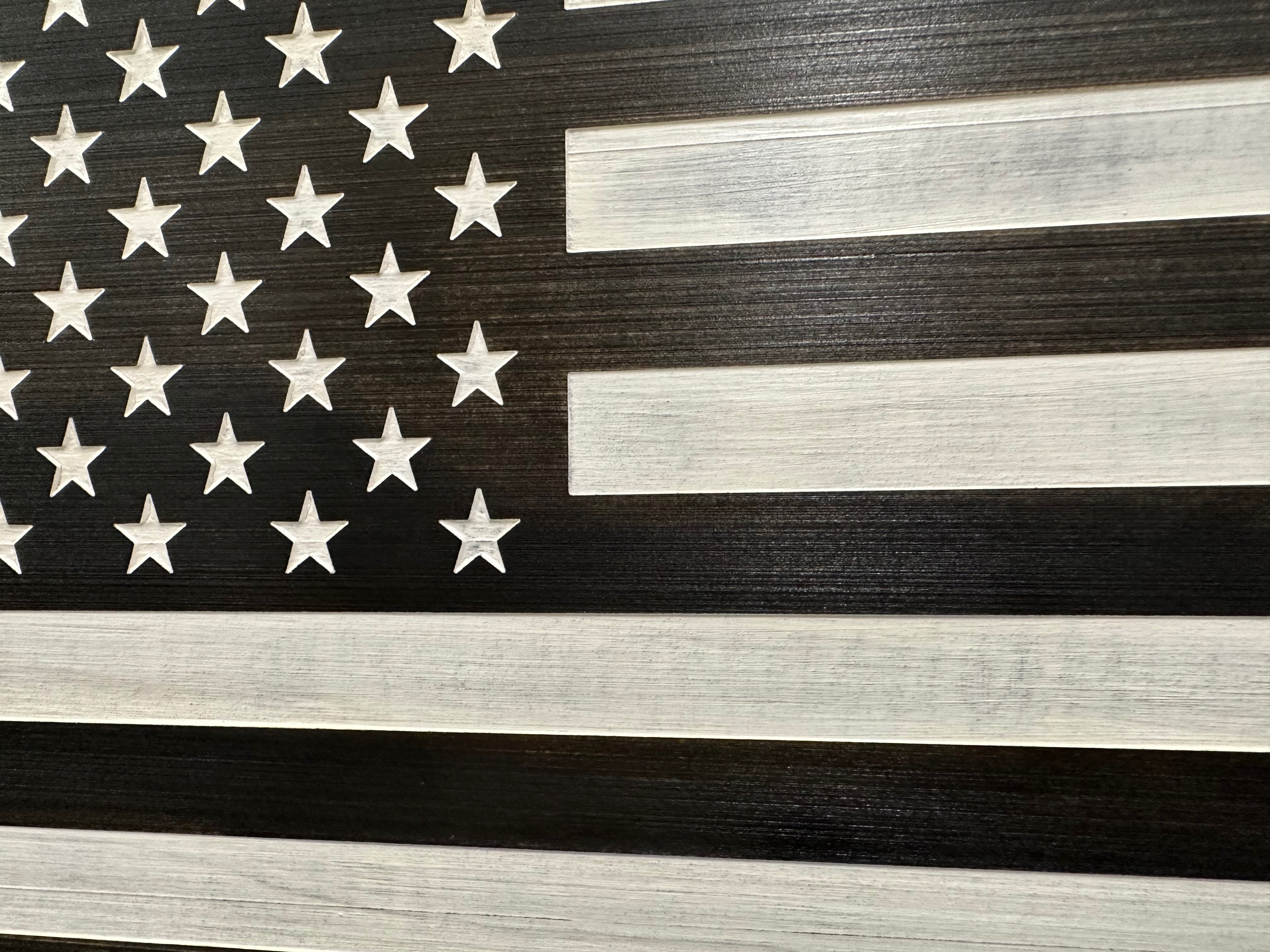 American Flag Decorative & Secure Wall-Mounted Gun Cabinet (Black & by Bellewood Designs - product image 9 for Resin Society