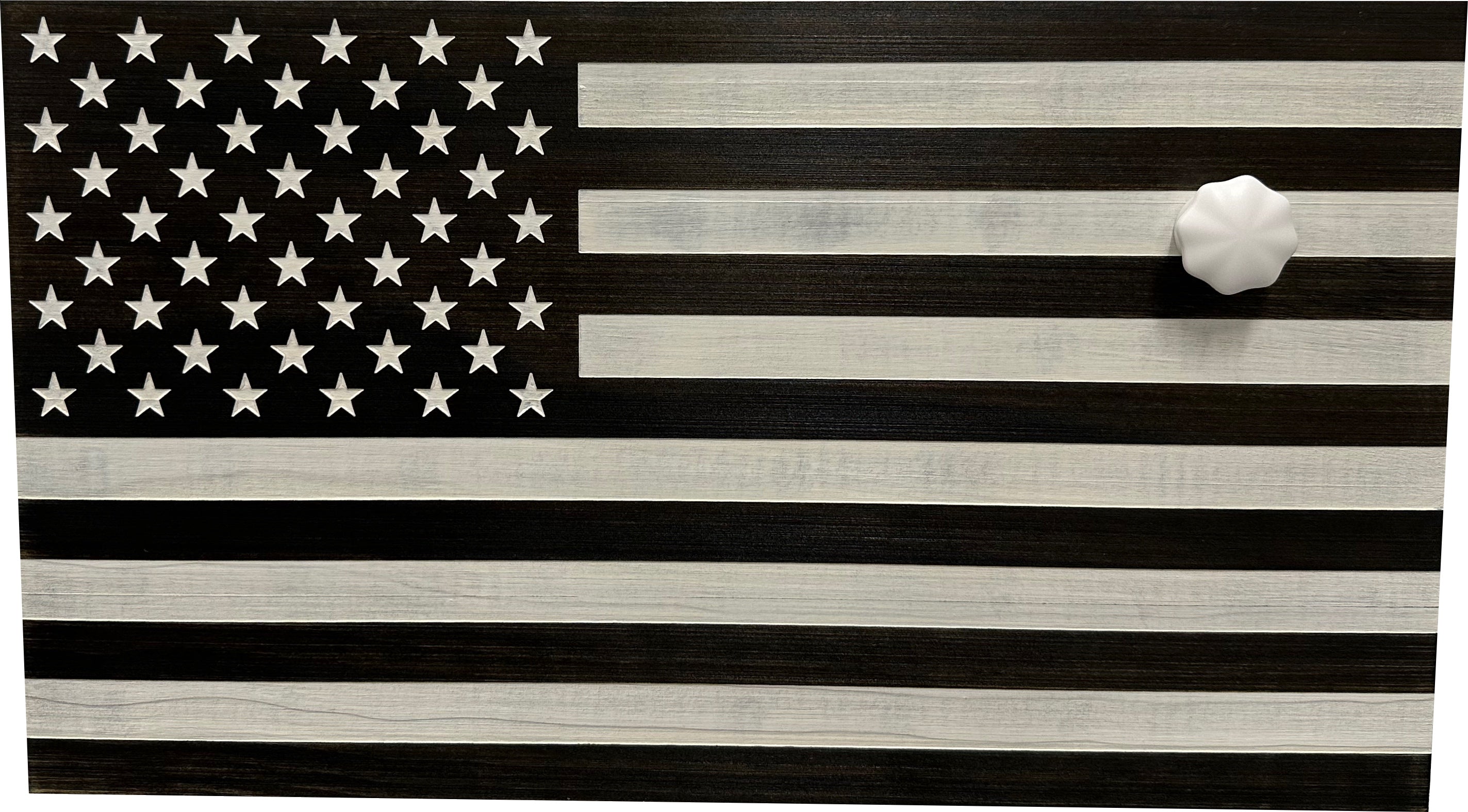 American Flag Decorative & Secure Wall-Mounted Gun Cabinet (Black & by Bellewood Designs - product image 4 for Resin Society