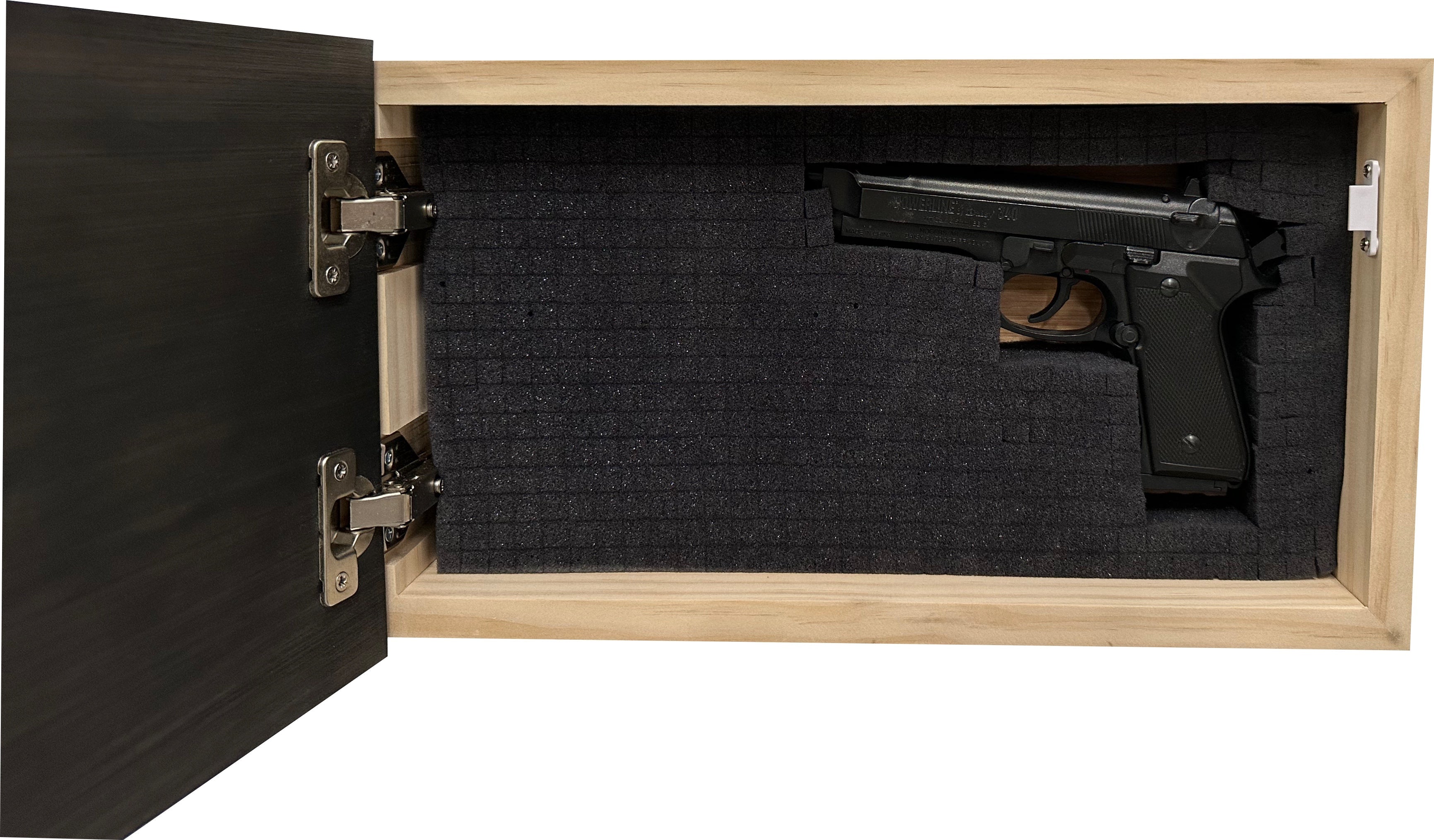 American Flag Decorative & Secure Wall-Mounted Gun Cabinet (Black & by Bellewood Designs - product image 7 for Resin Society