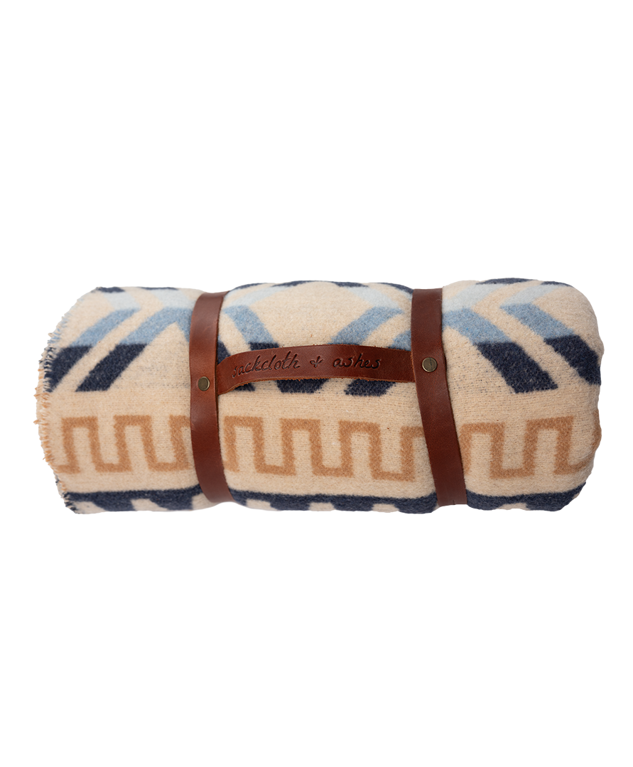 Leather Blanket Roll detail image - Resin Society