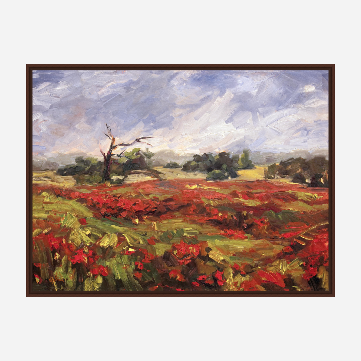 Blaze of Poppies Artist Enhanced Canvas Print by John Beard Collection - product image 6 for Resin Society