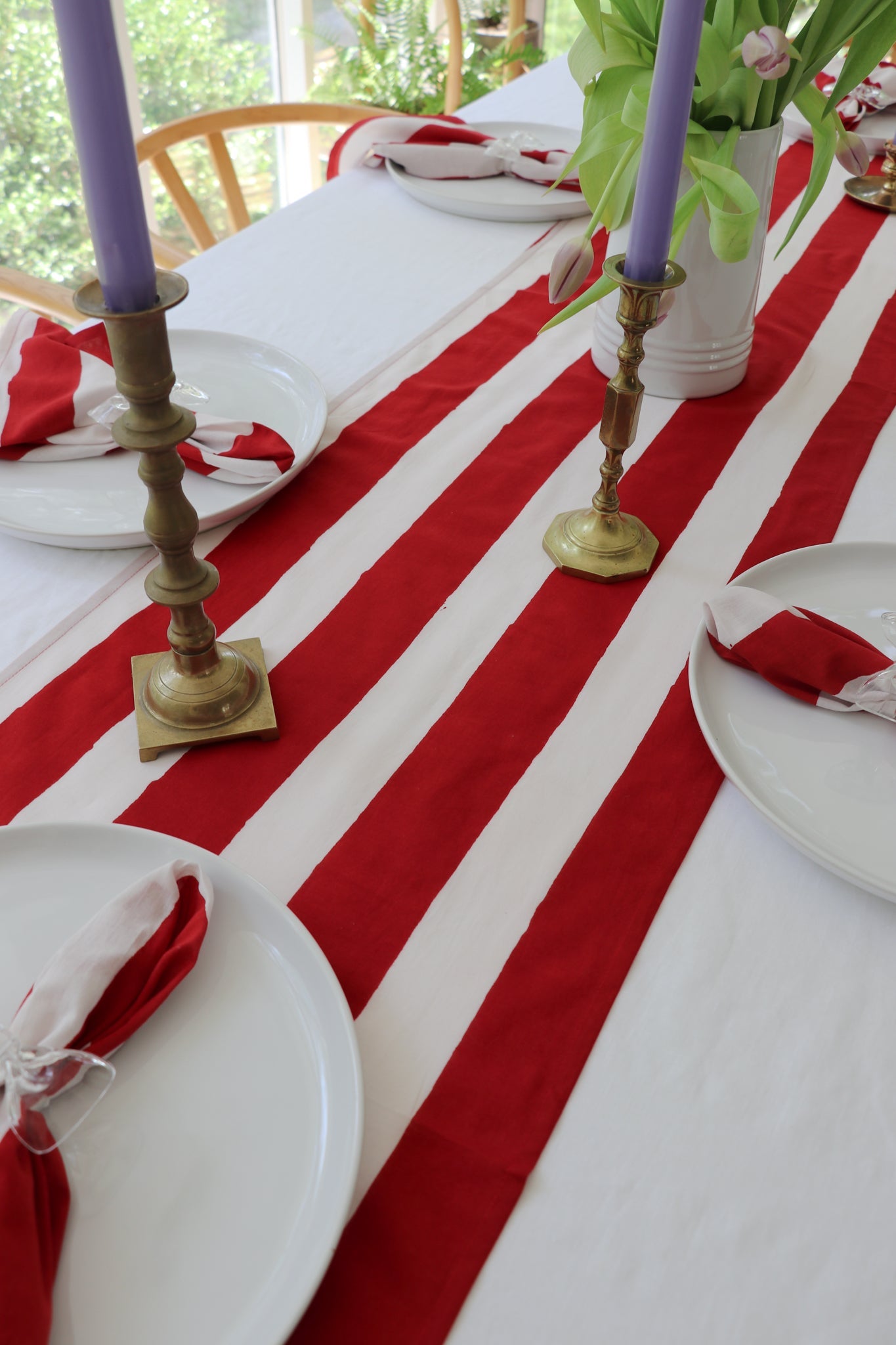Red Stripe Table Runner by Sarah Spiegel - product image 3 for Resin Society