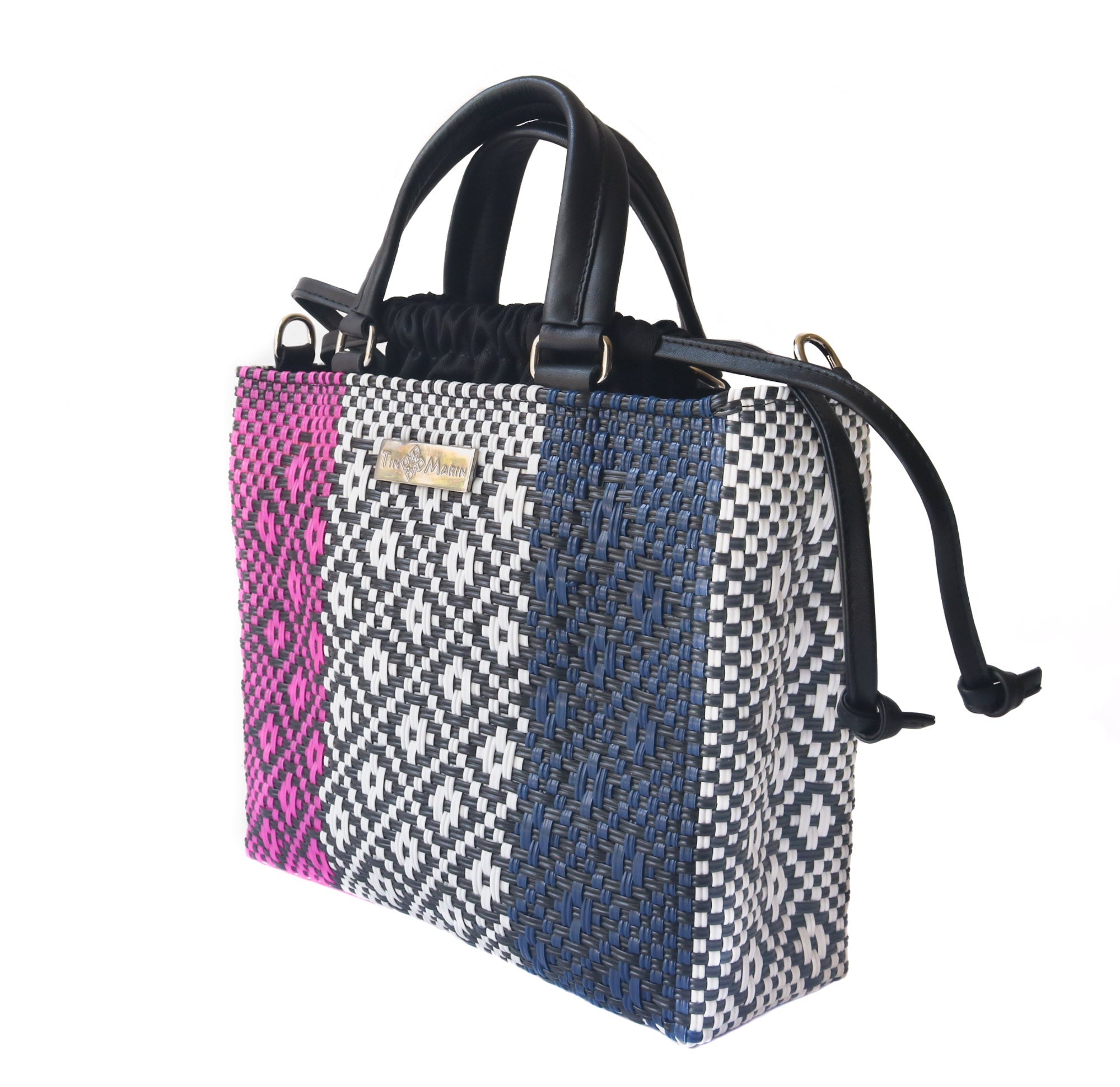Bloom Medium Woven Crossbody Drawstring Bag by Tin Marin Brand - product image 3 for Resin Society
