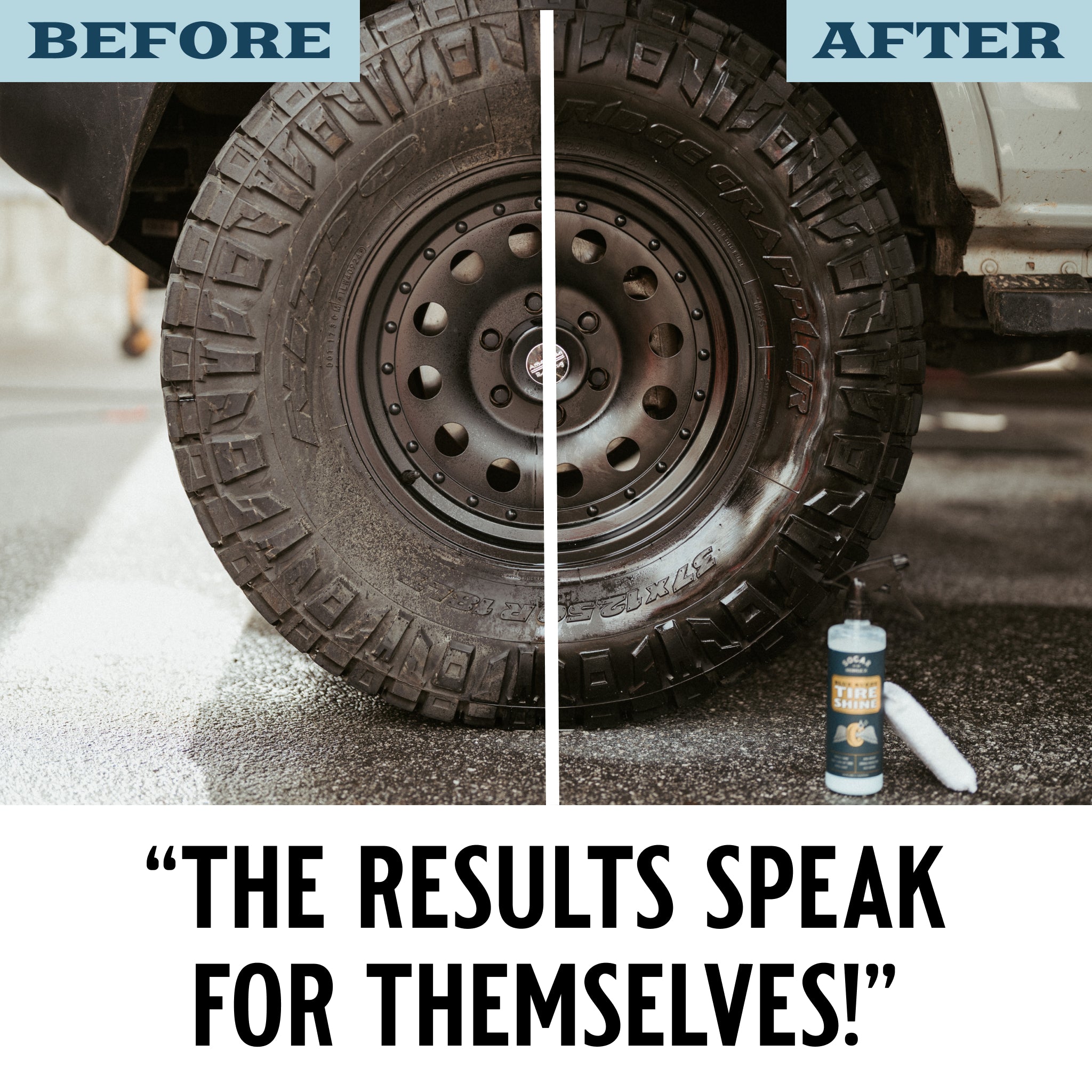 Blue Suede Tire Shine with Protect Shield Formula™ detail image - Resin Society