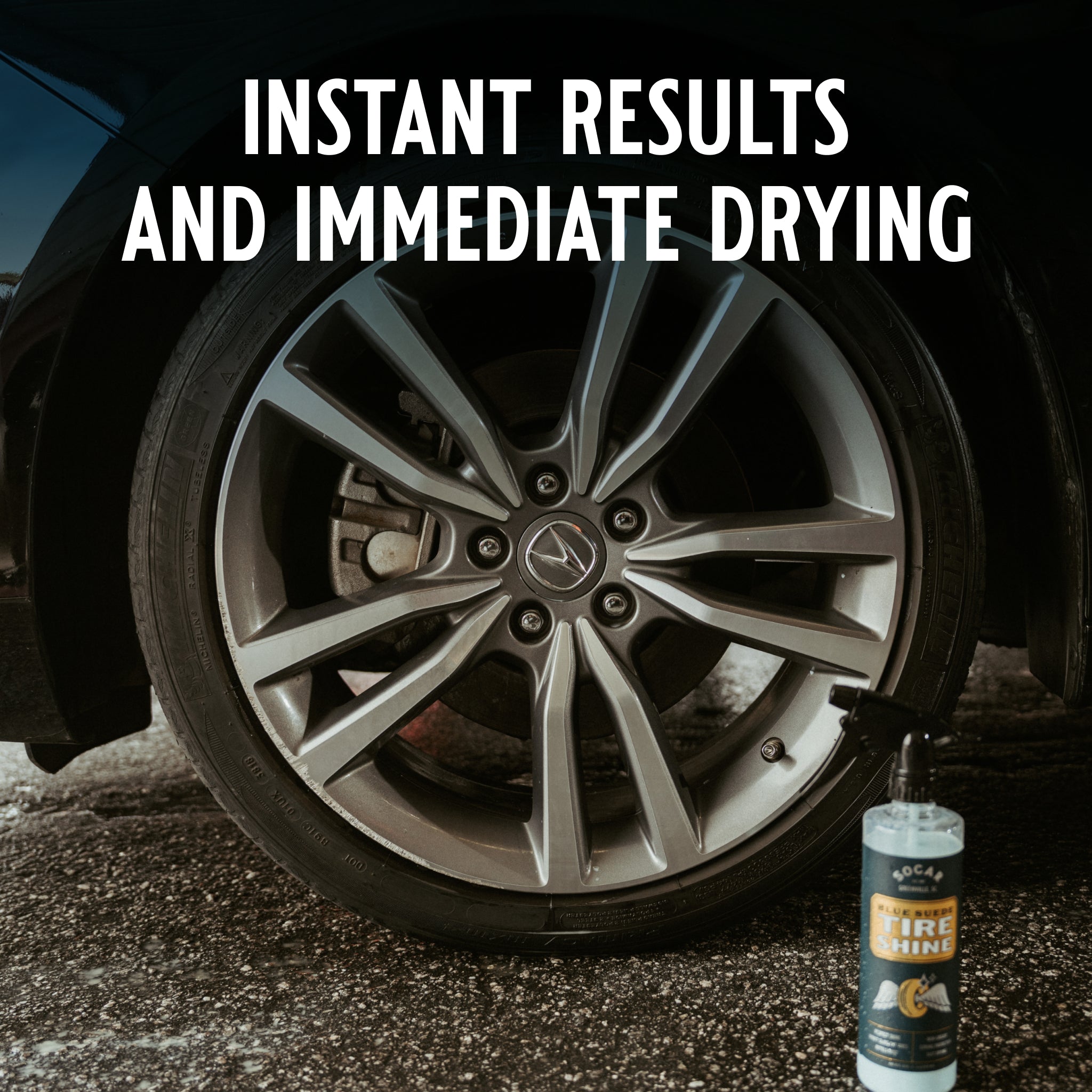 Blue Suede Tire Shine with Protect Shield Formula™ detail image - Resin Society