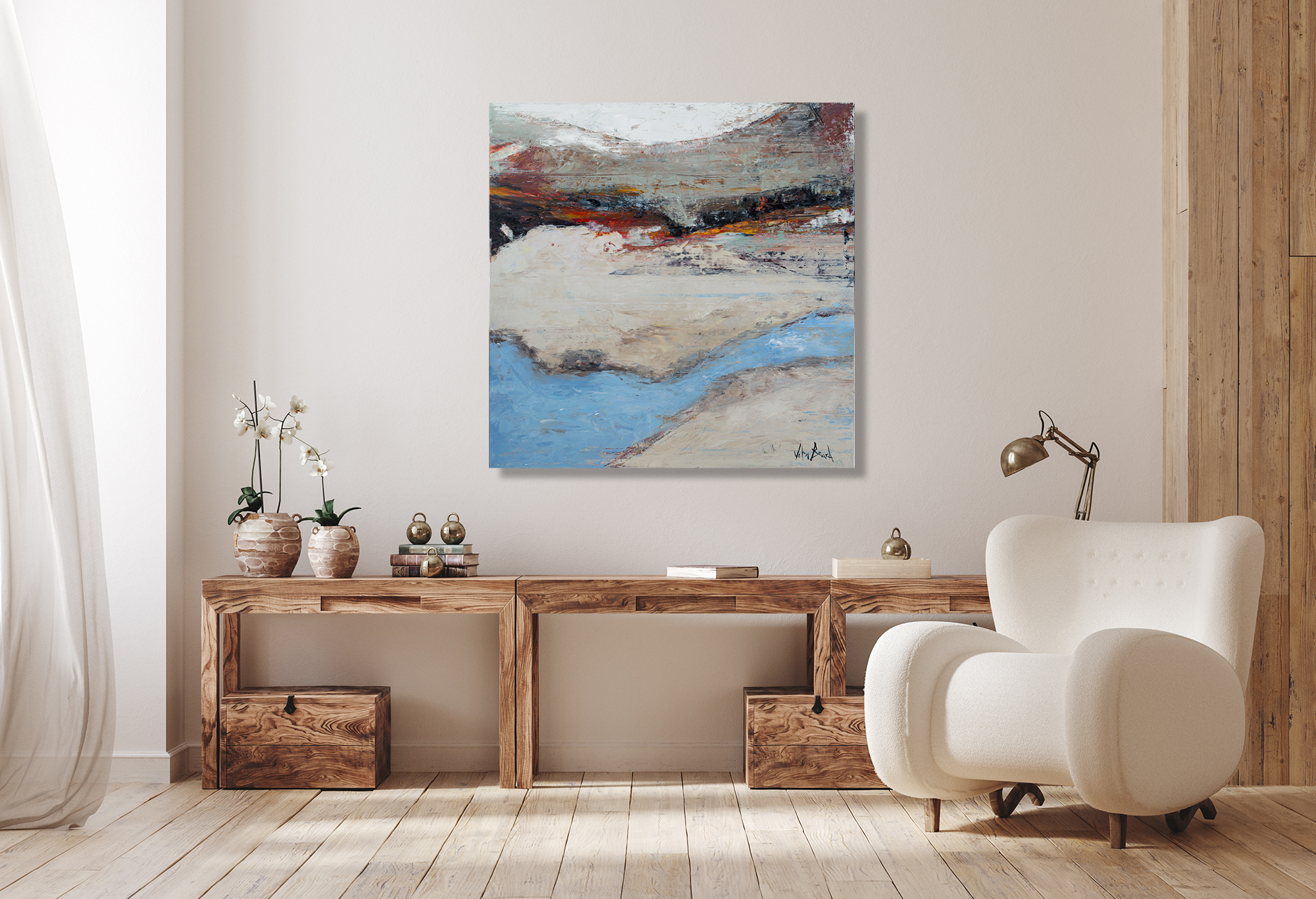 Blue Water Artist Enhanced Canvas Print by John Beard Collection - product image 2 for Resin Society