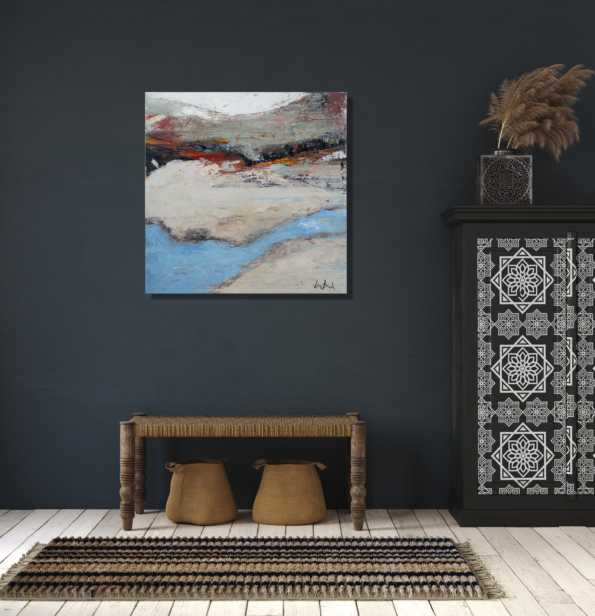 Blue Water Artist Enhanced Canvas Print by John Beard Collection - product image 3 for Resin Society
