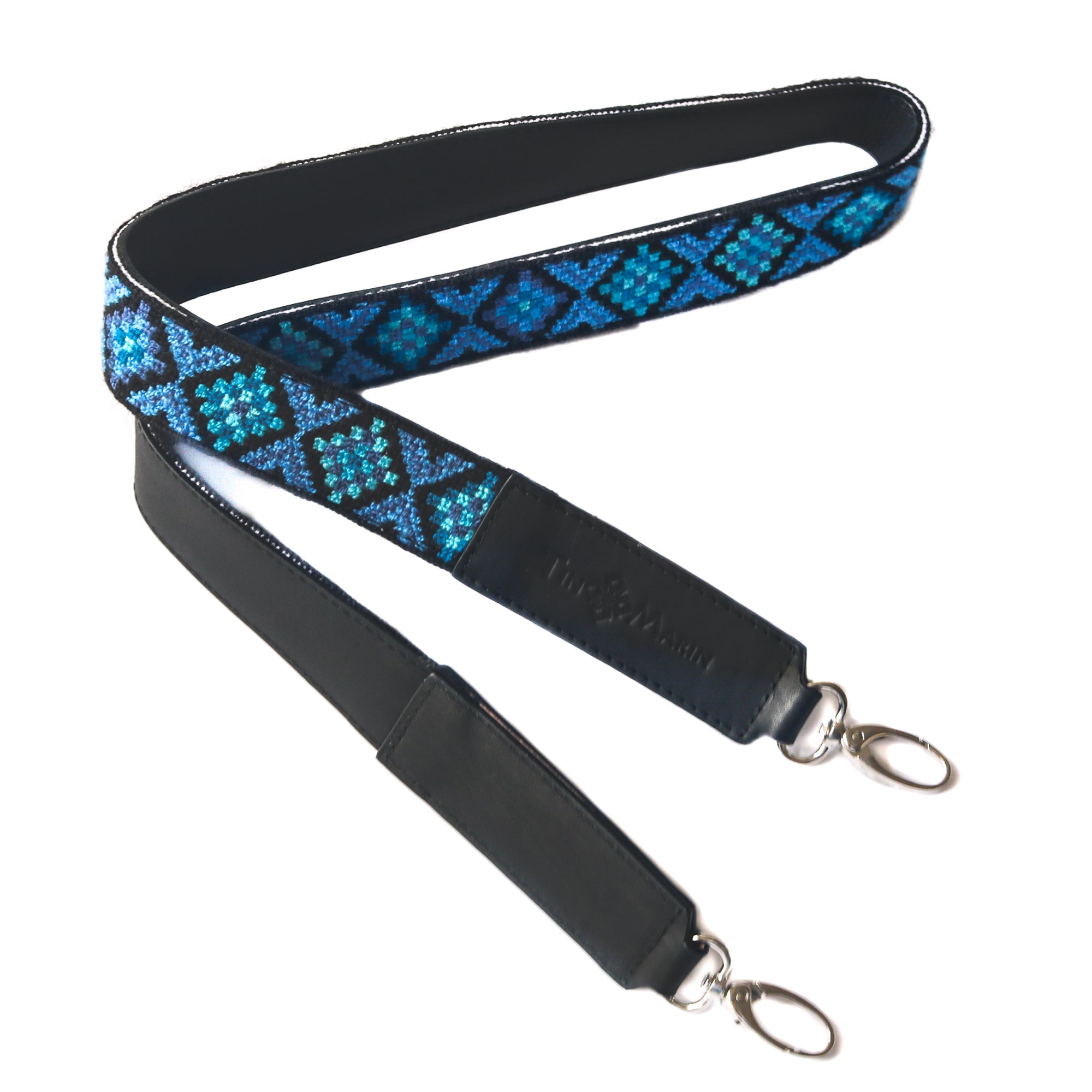 Mai Woven Bag Strap - Blue with Leather by Tin Marin Brand - product image 8 for Resin Society
