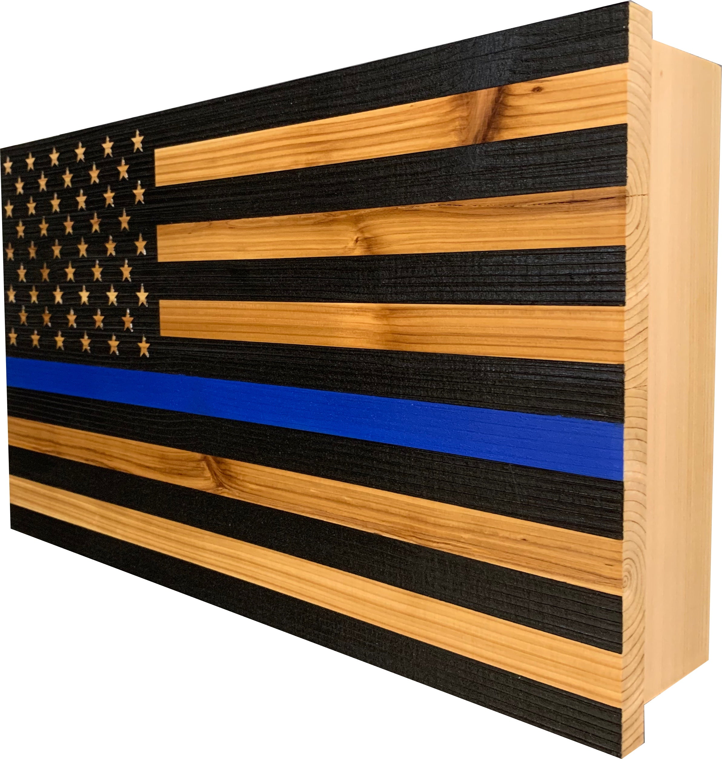 Blue Line American Flag Hidden Gun Storage by Bellewood Designs - product image 7 for Resin Society