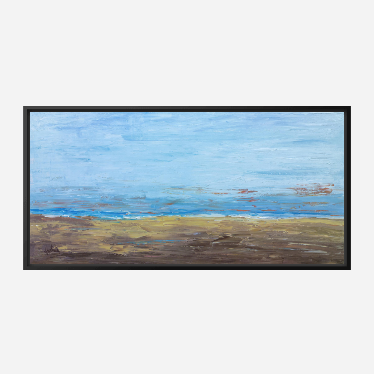 Blue and Tan Artist Enhanced Canvas Print by John Beard Collection - product image 5 for Resin Society