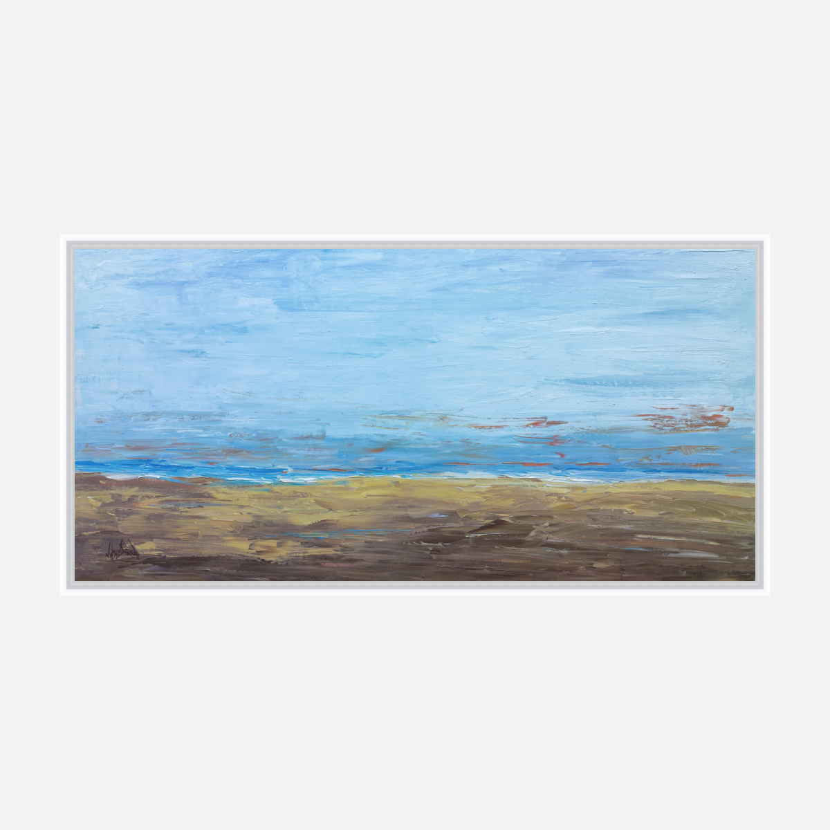 Blue and Tan Artist Enhanced Canvas Print by John Beard Collection - product image 7 for Resin Society