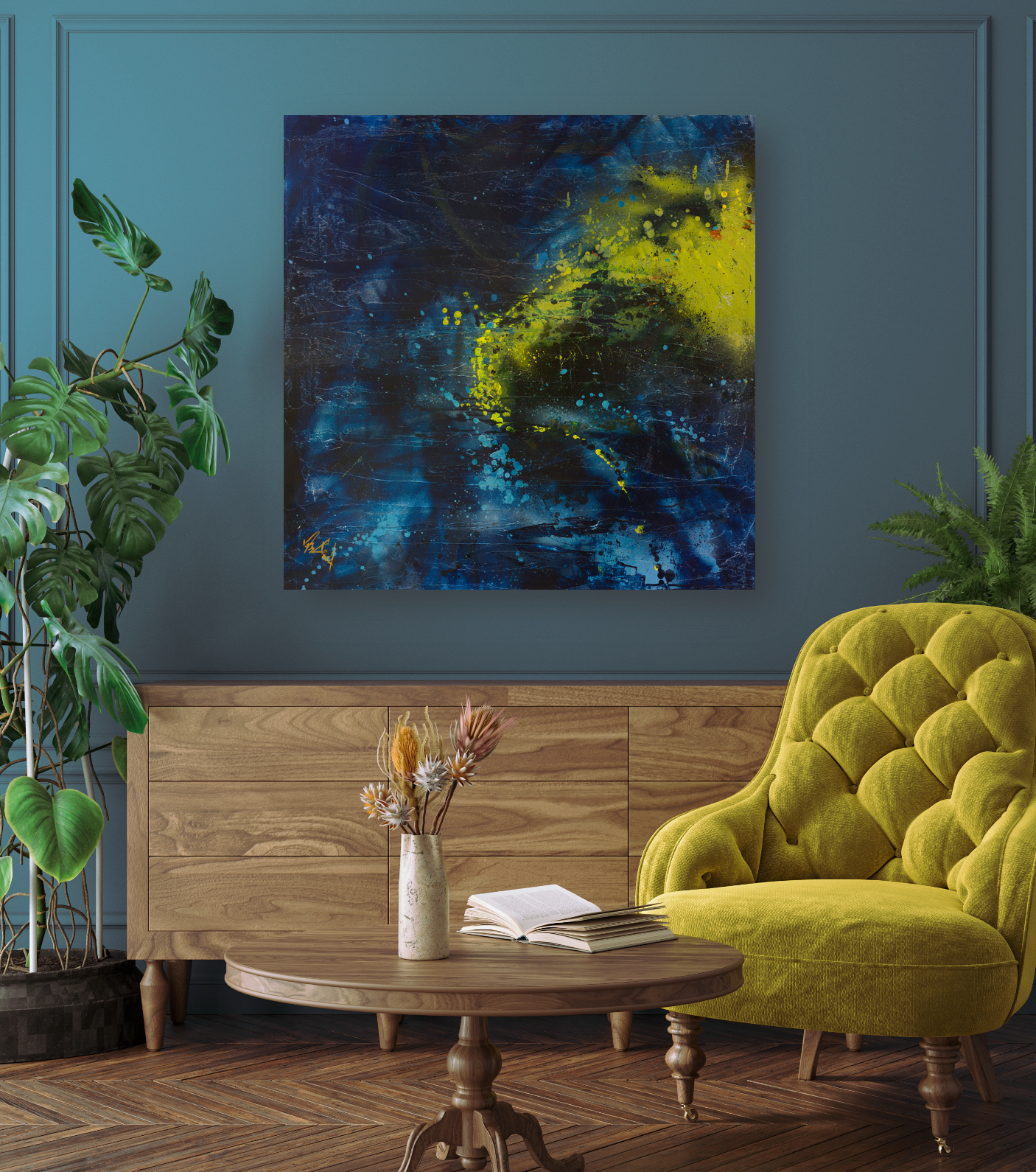 Bluegreen Artist Enhanced Canvas Print by John Beard Collection - product image 2 for Resin Society
