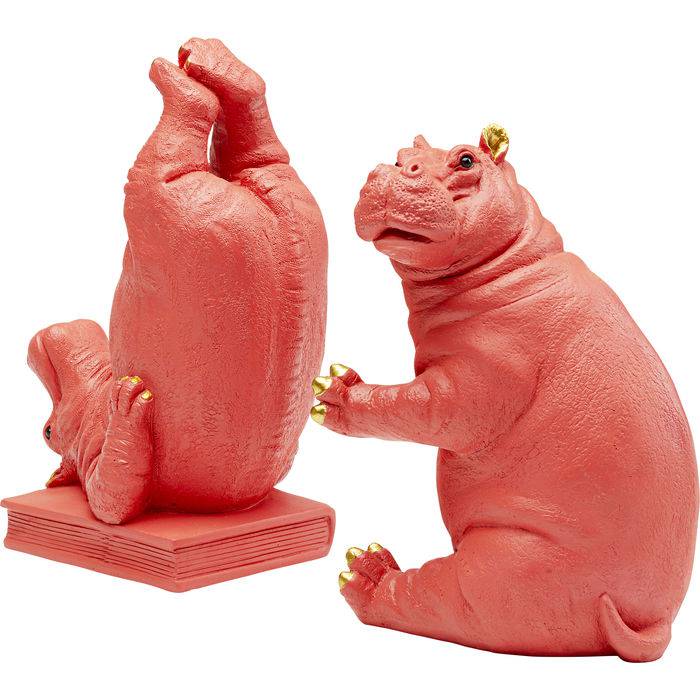 Bookend Hippo Pink (2/Set)