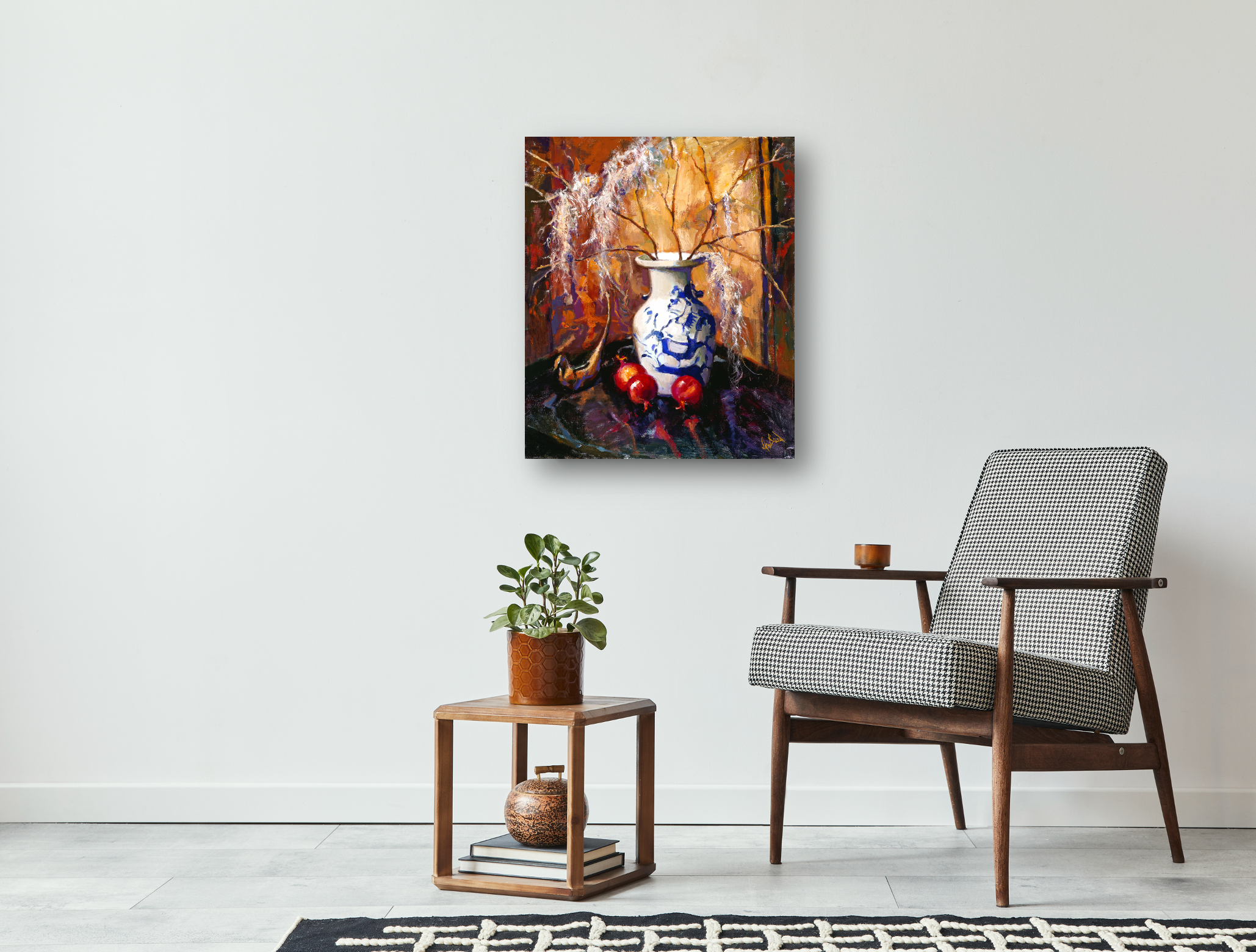 Branches with Moss Artist Enhanced Canvas Print by John Beard Collection - product image 3 for Resin Society