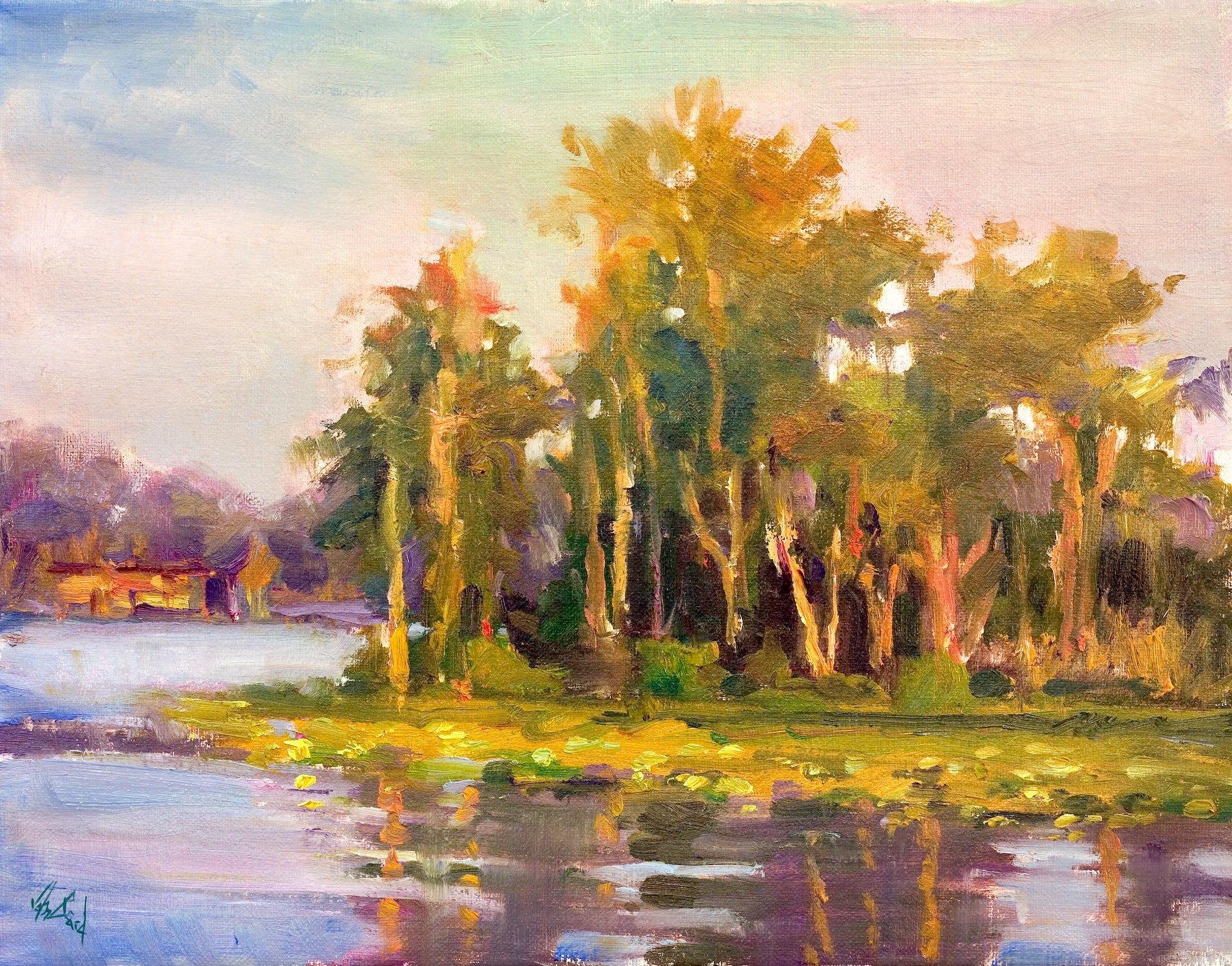 Bright Island Artist Enhanced Canvas Print by John Beard Collection - main product image for Resin Society
