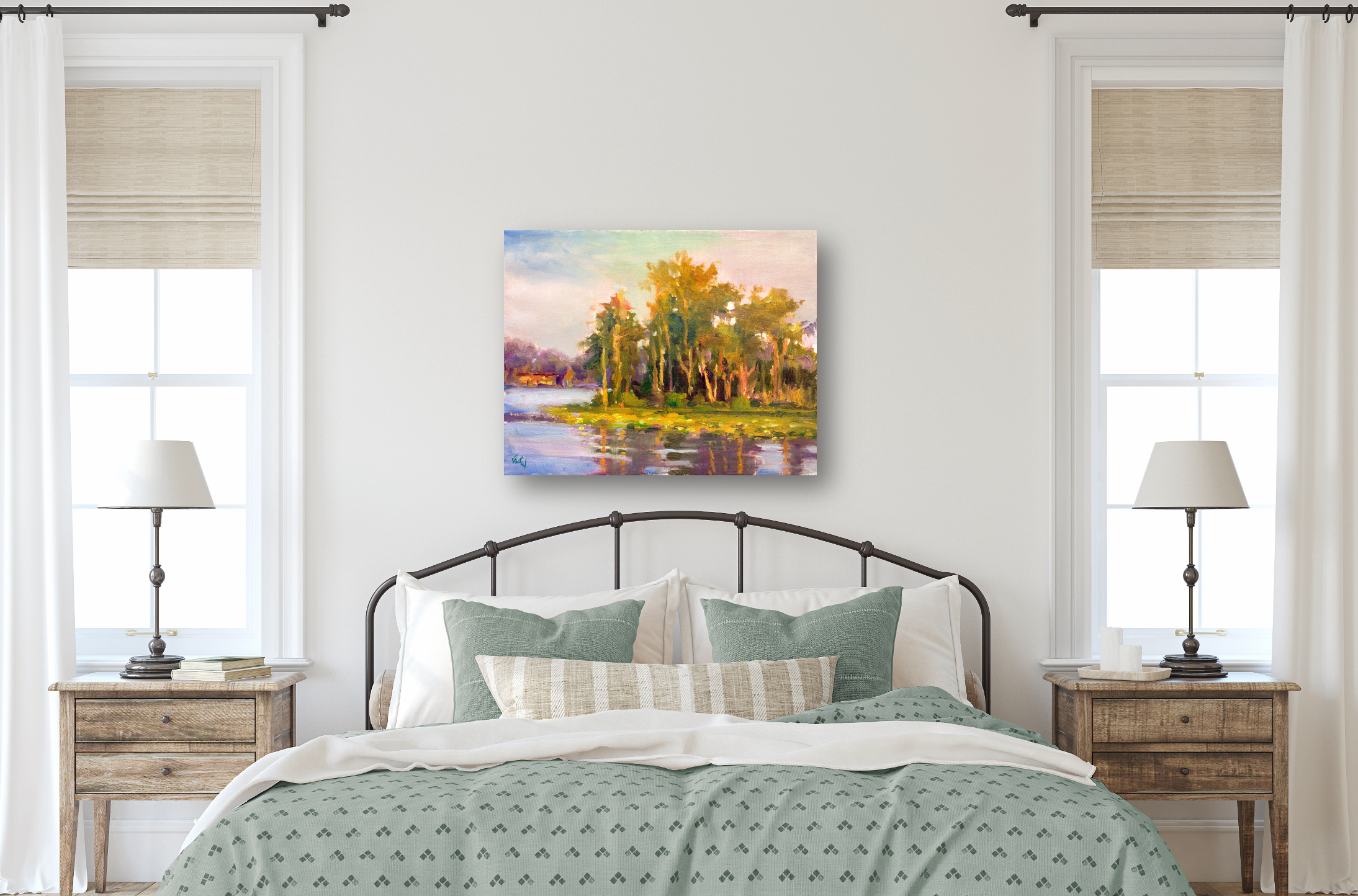 Bright Island Artist Enhanced Canvas Print by John Beard Collection - product image 3 for Resin Society