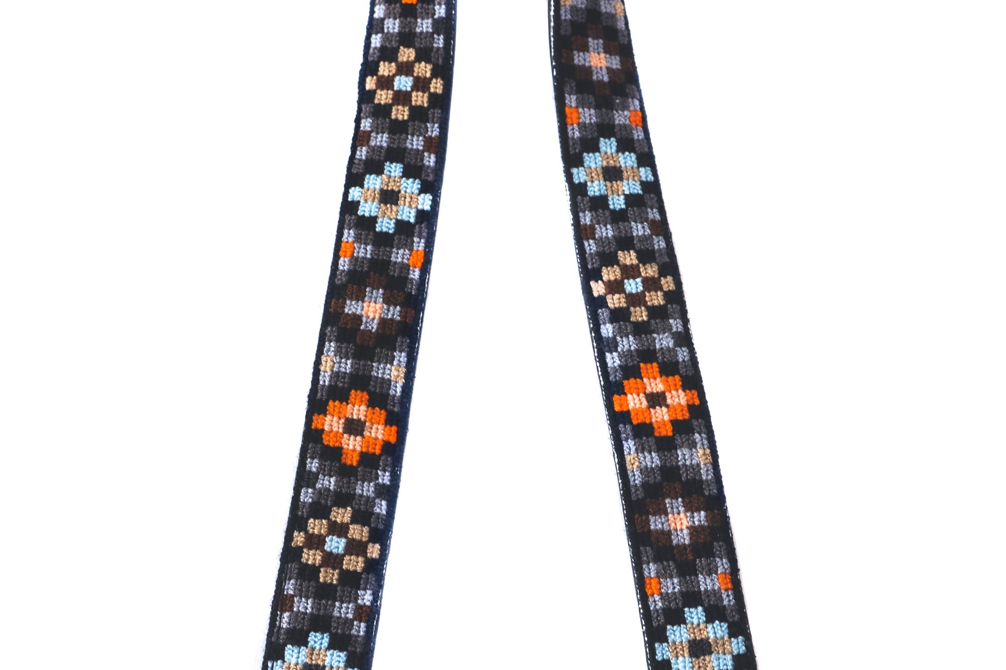 Mai Woven Bag Strap - Brown & Orange with Black Leather by Tin Marin Brand - product image 3 for Resin Society