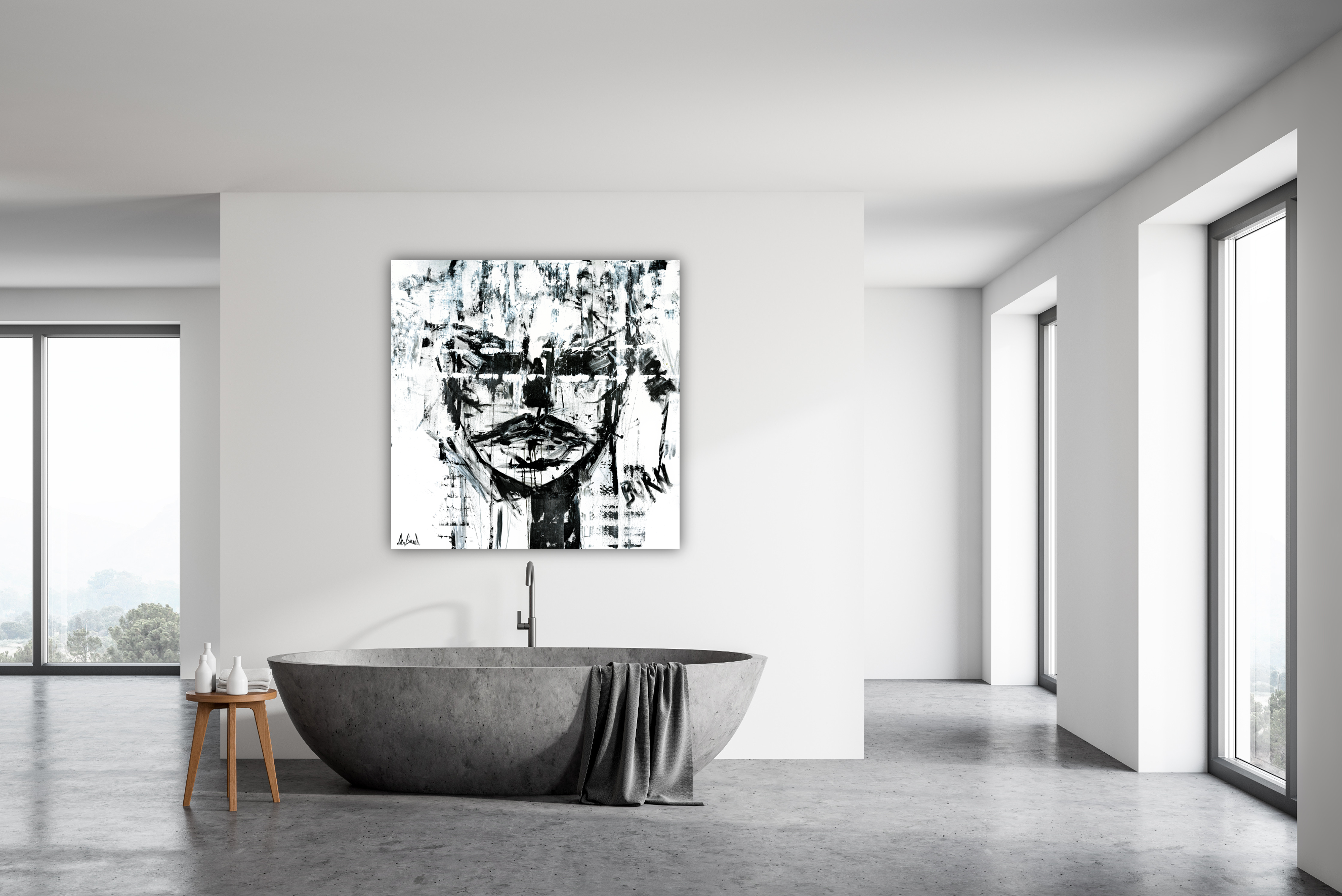 Burning Artist Enhanced Canvas Print by John Beard Collection - product image 4 for Resin Society