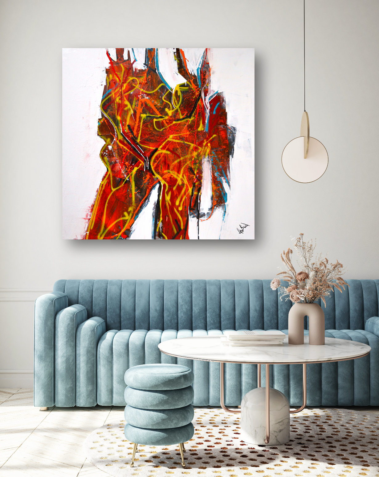 Burning Man Artist Enhanced Canvas Print by John Beard Collection - product image 3 for Resin Society