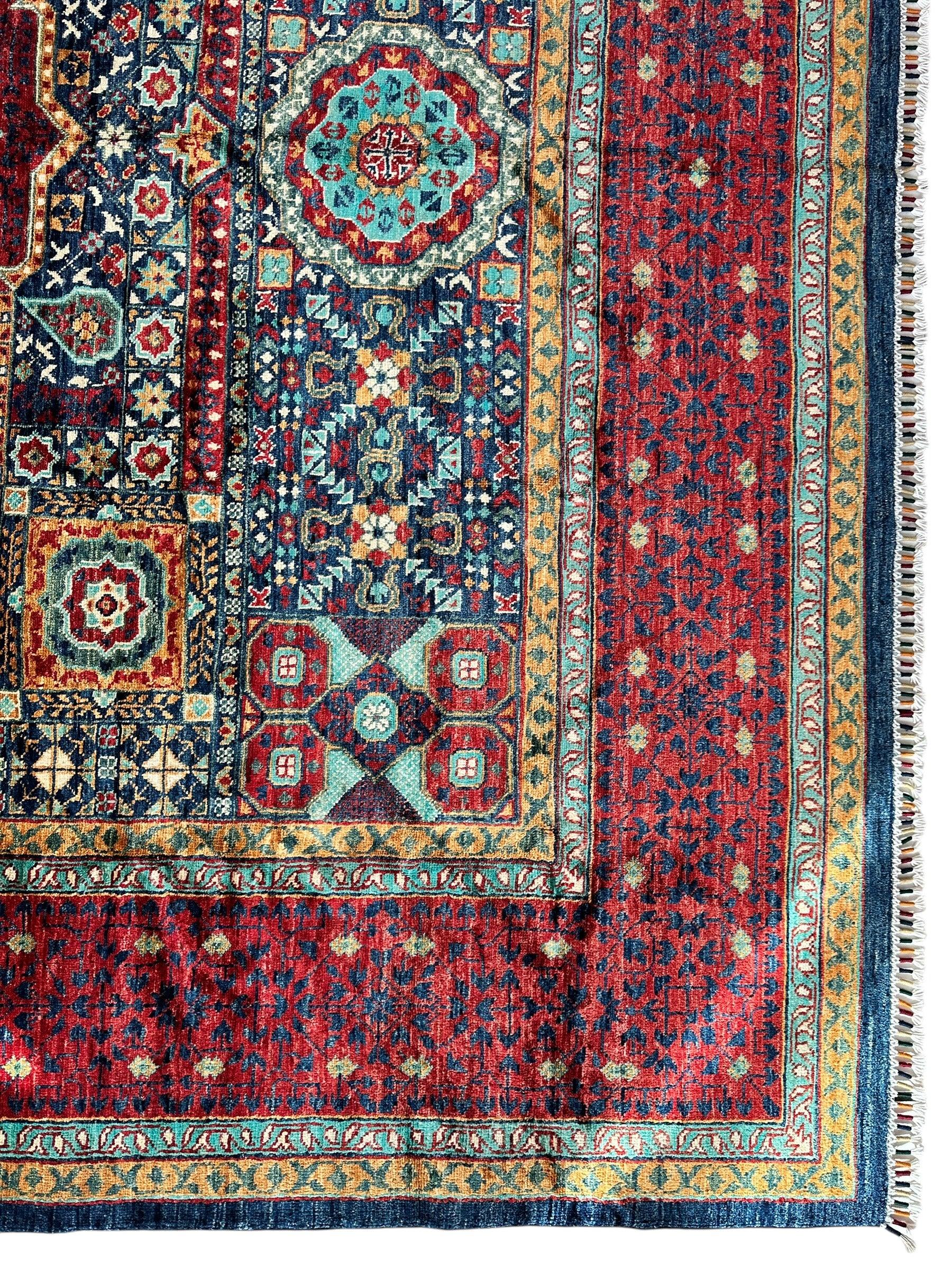 Hand-Knotted Mamluk Wool Rug – 8'4" x 9'9" – Intricate Geometric by Rugistan - product image 5 for Resin Society