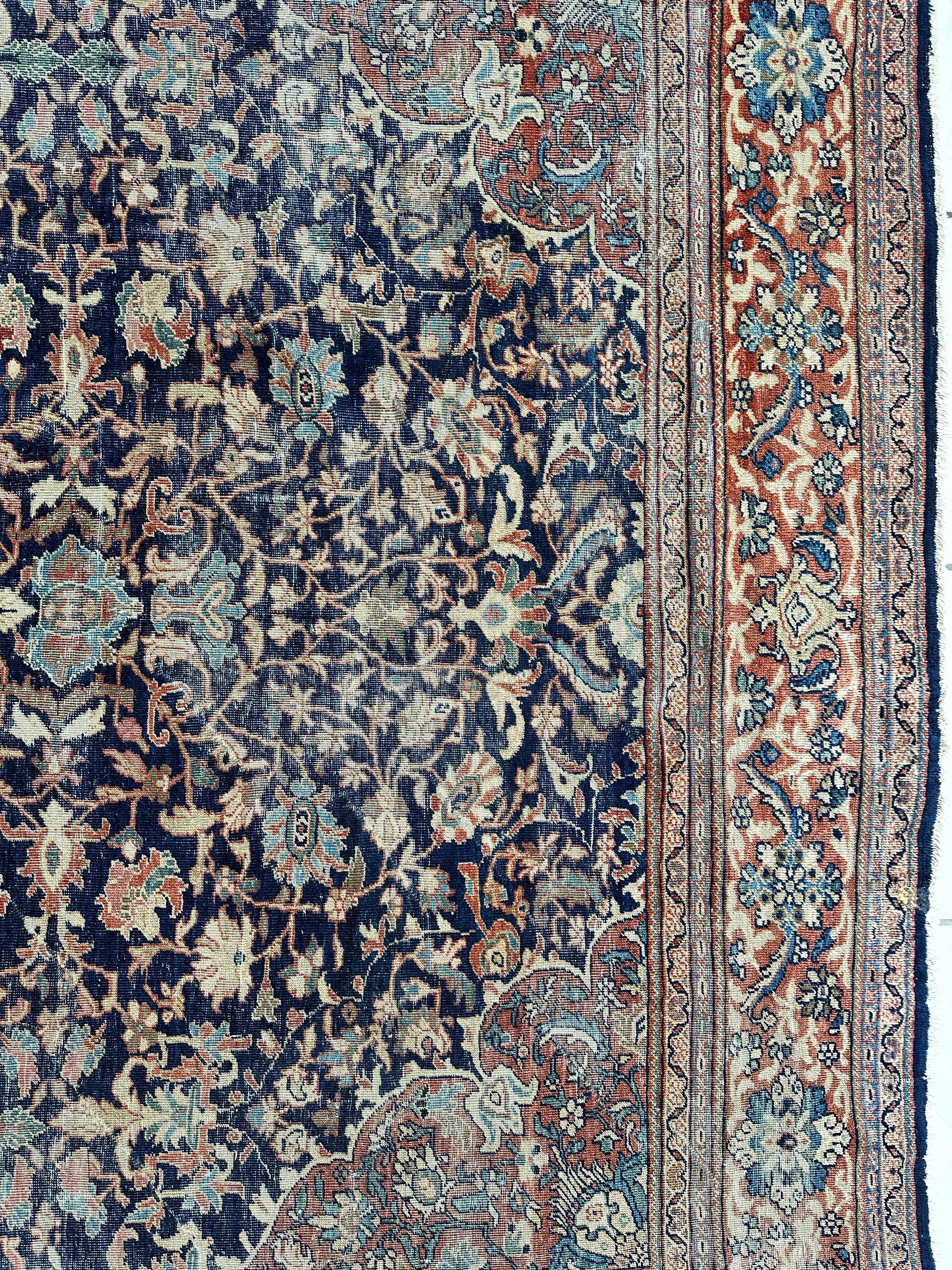 Antique Persian Mahal Rug 8’3”x12’ - Circa 1900 Treasure by Rugistan - product image 6 for Resin Society