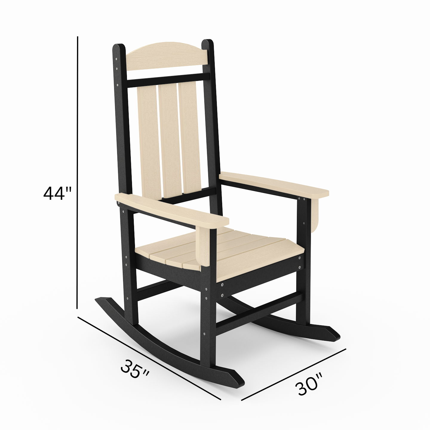 SoPoly Callaway Porch Rocker outdoor chair in multiple colors