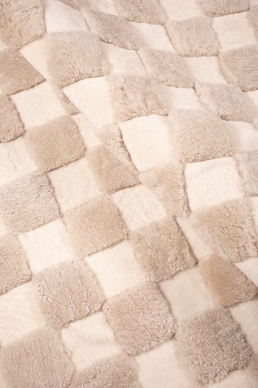 Checkered – High and Low Shearling Rug by Homelosophy