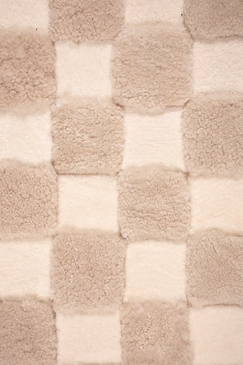 Checkered – High and Low Shearling Rug by Homelosophy