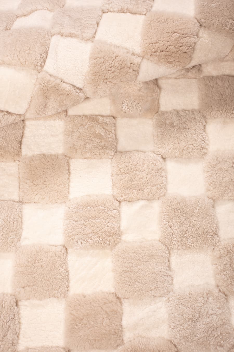 Checkered – High and Low Shearling Rug by Homelosophy