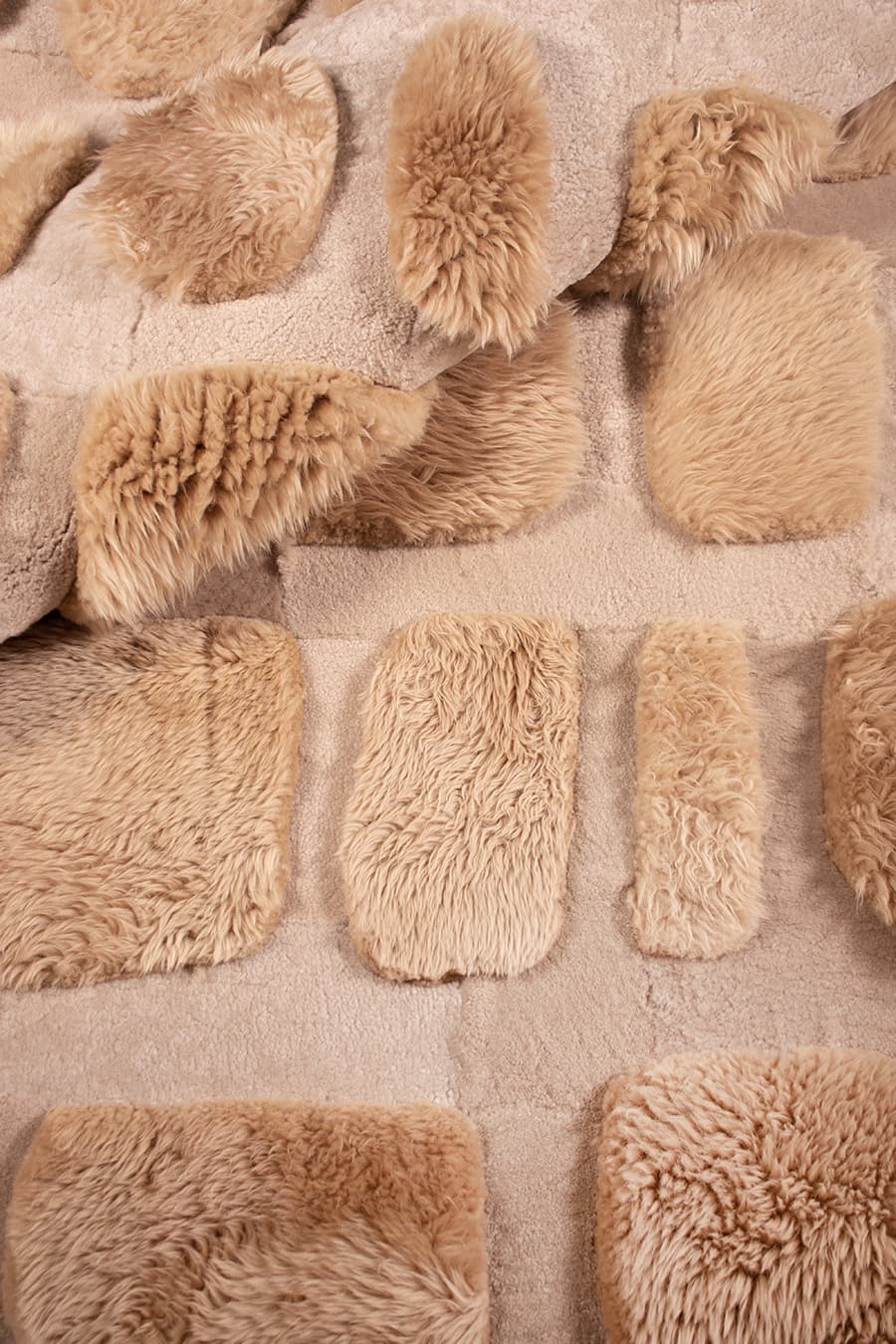 Cobblestone – Custom Sheepskin & Shearling Rug by Homelosophy