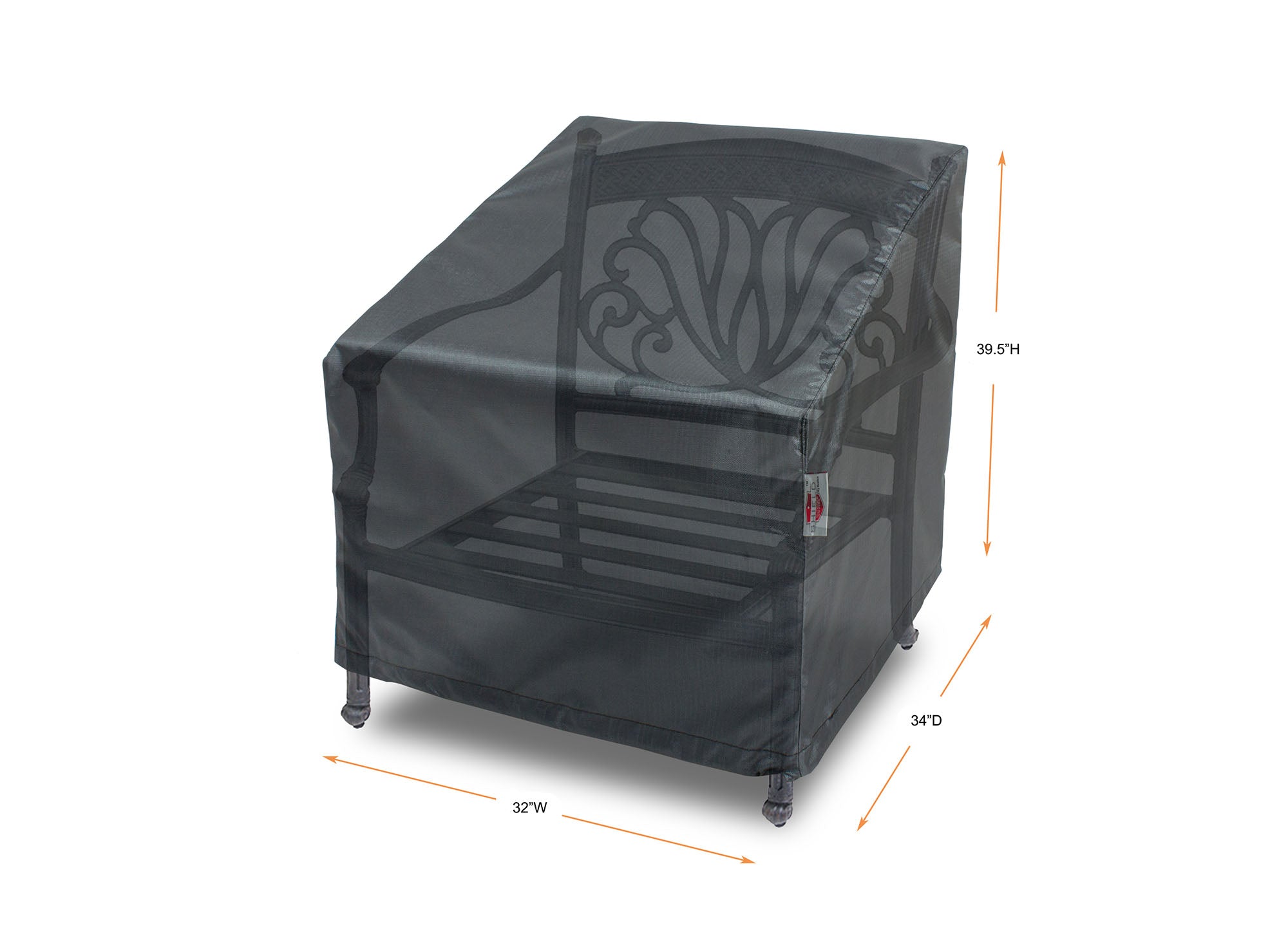 Club Large High Back Cover - 32"W x 34"D x 27"/39.5"H - Mercury by Shield Outdoor Covers - product image 2 for Resin Society