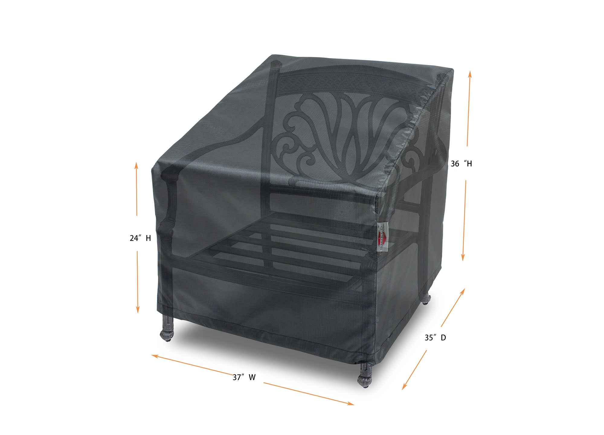 Club Large Cover - 37" W x 35" D x 24''/36" H - Mercury by Shield Outdoor Covers - product image 2 for Resin Society