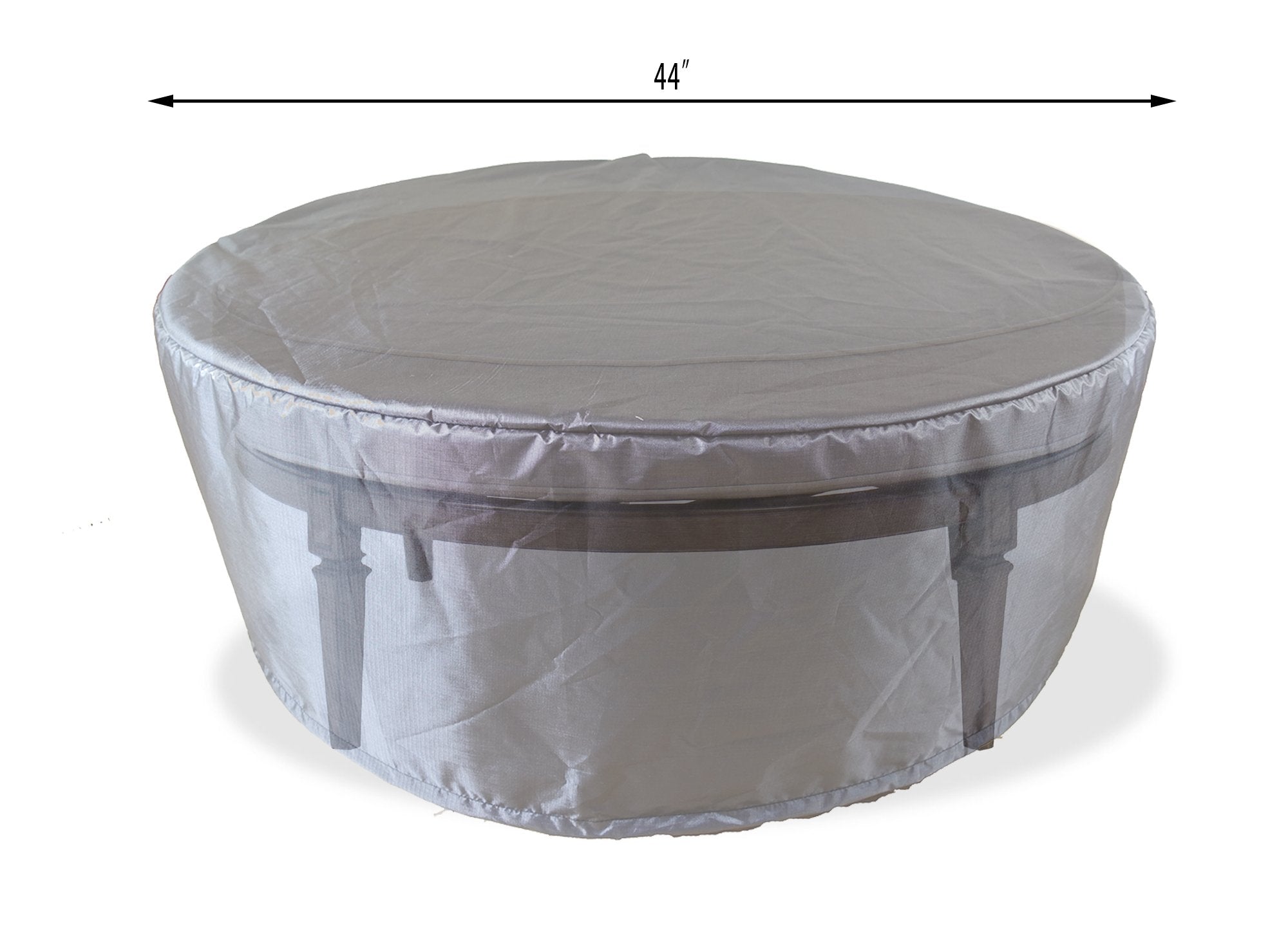 Ottoman Cover Round - 44" Dia x 28" H - Mercury by Shield Outdoor Covers - product image 2 for Resin Society