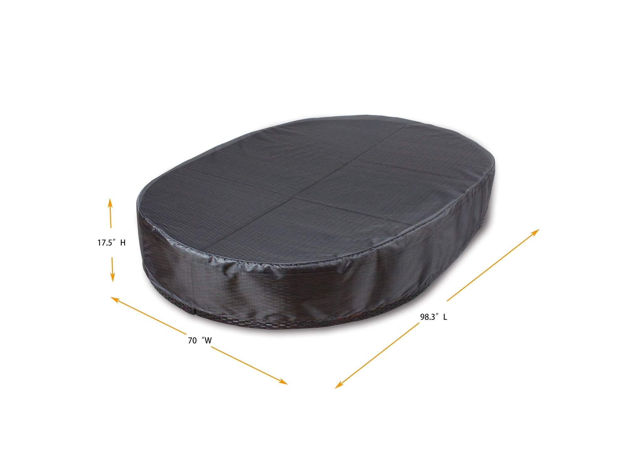 Sunbed Cover - 70" W x 98.3" L x 17.5" H - Mercury by Shield Outdoor Covers - product image 2 for Resin Society