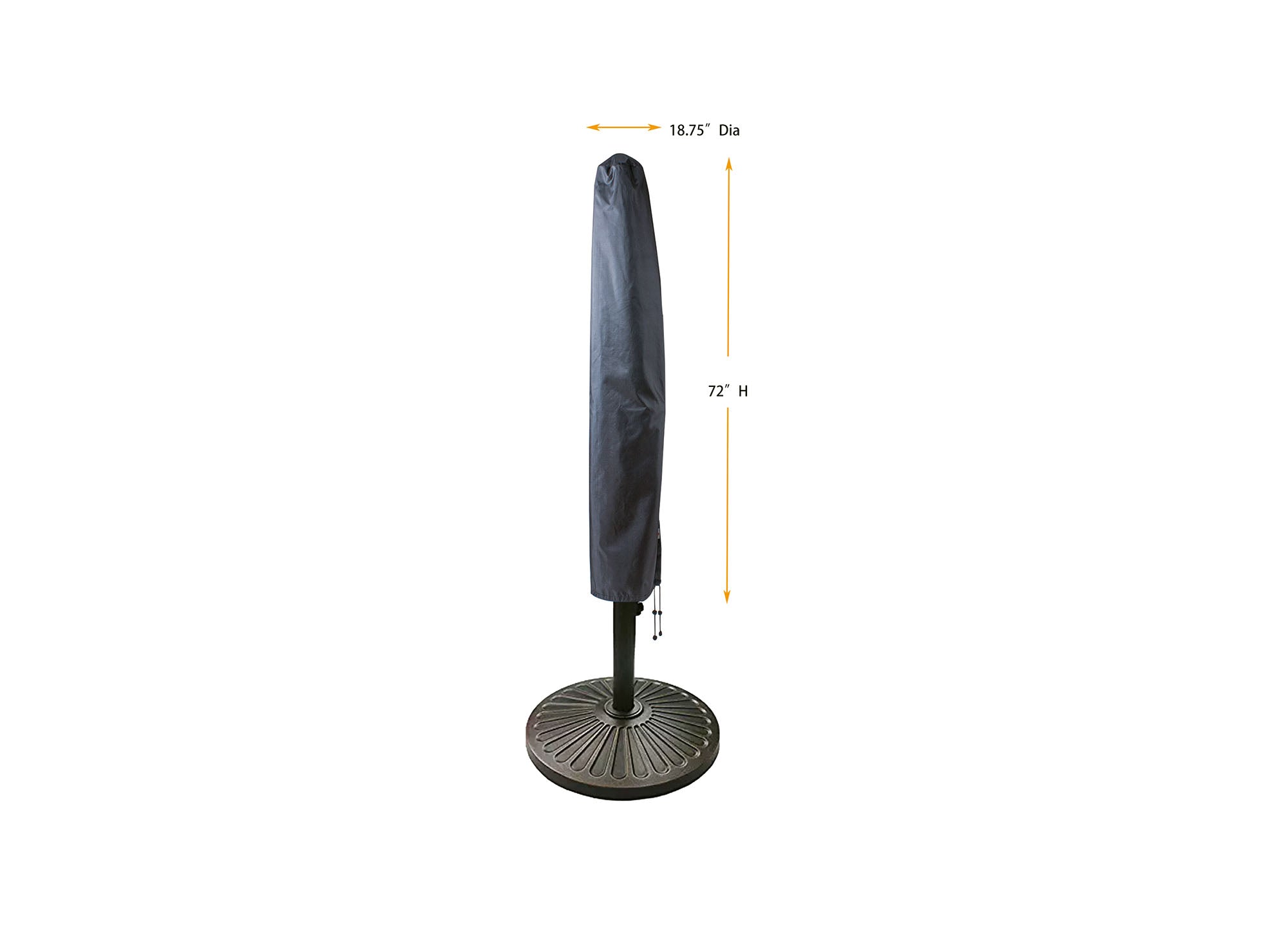 Umbrella 11' Cover - 7"/18.75'' Dia x 72" H - Mercury by Shield Outdoor Covers - product image 2 for Resin Society
