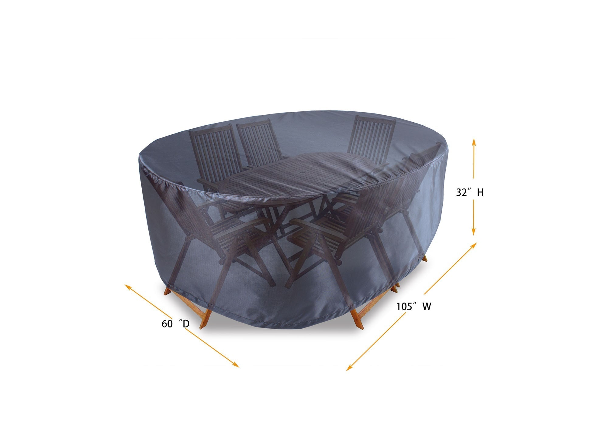 Small Rectangle Dining Table Chairs Cover by Shield Outdoor Covers - product image 2 for Resin Society
